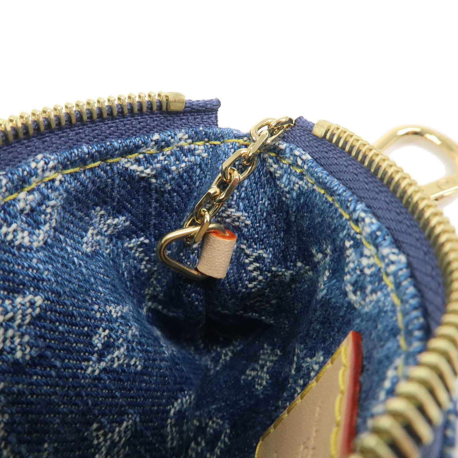 Louis Vuitton Monogram Denim LV×TM Pochette Cles Coin Case M14938
