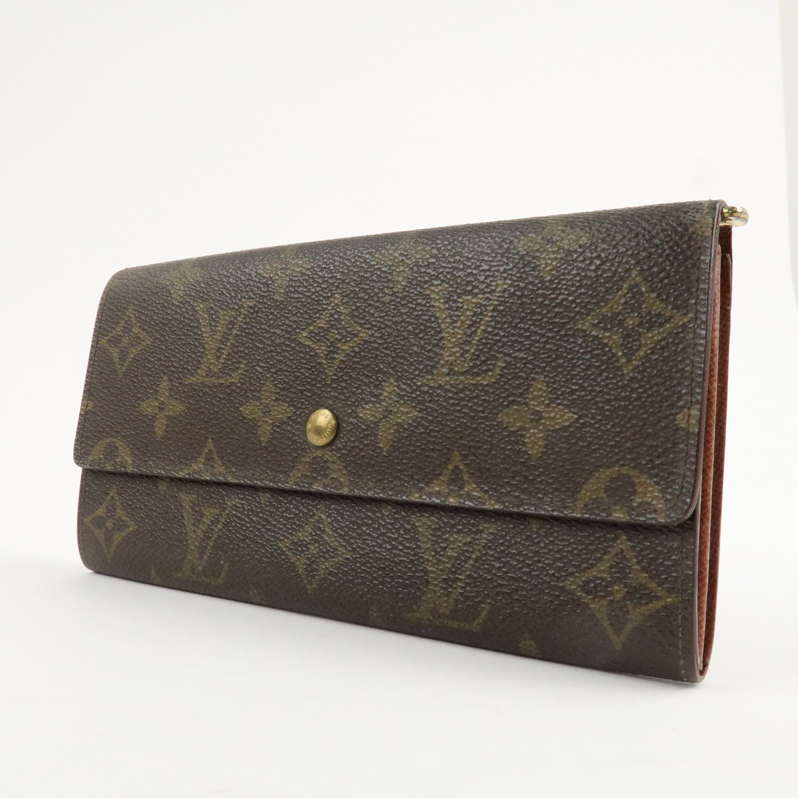 Louis Vuitton Set of 2 Monogram Canvas Wallet M61723 M61736 Used