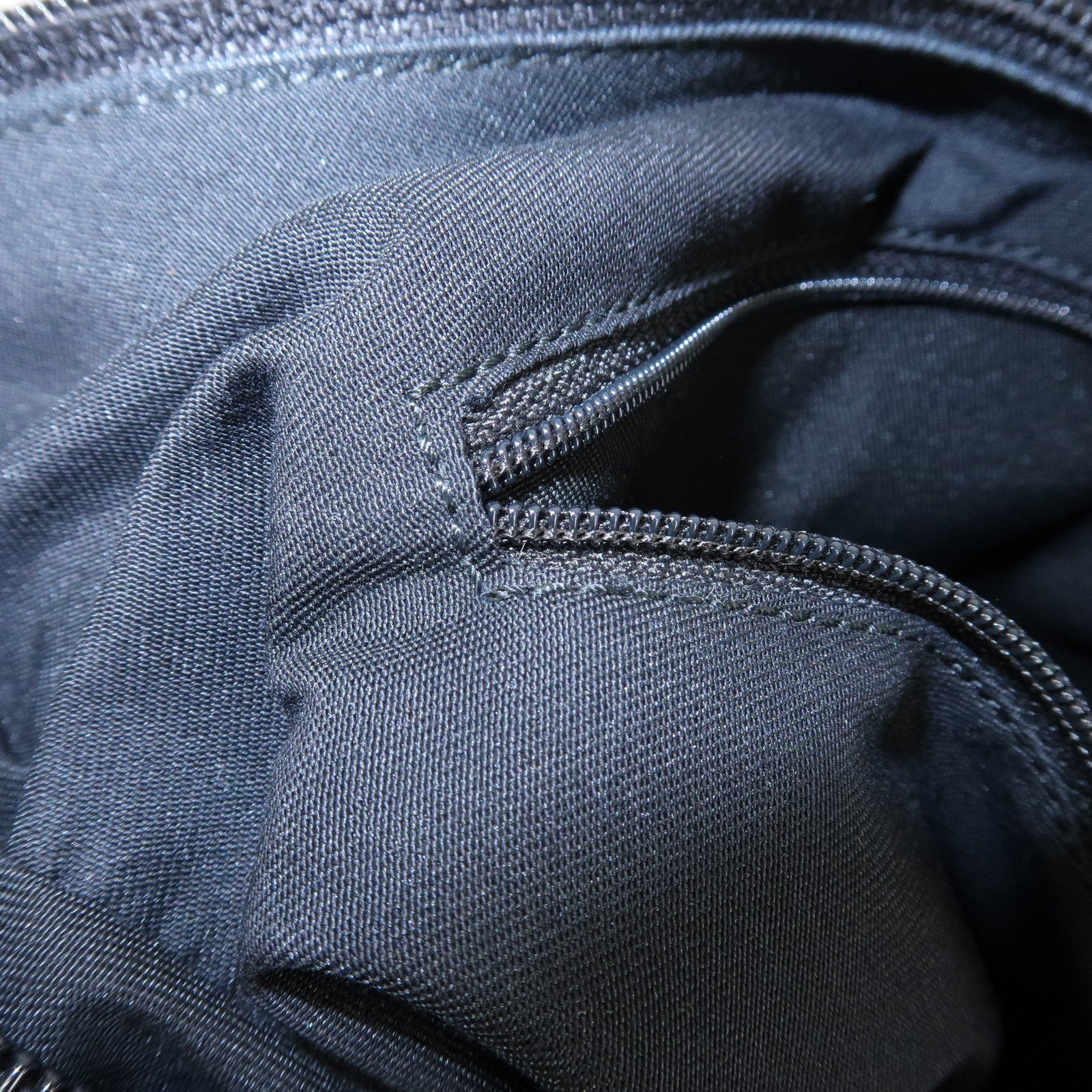 GUCCI GG Nylon Leather Shoulder Bag Hand Bag Black 179776 Used