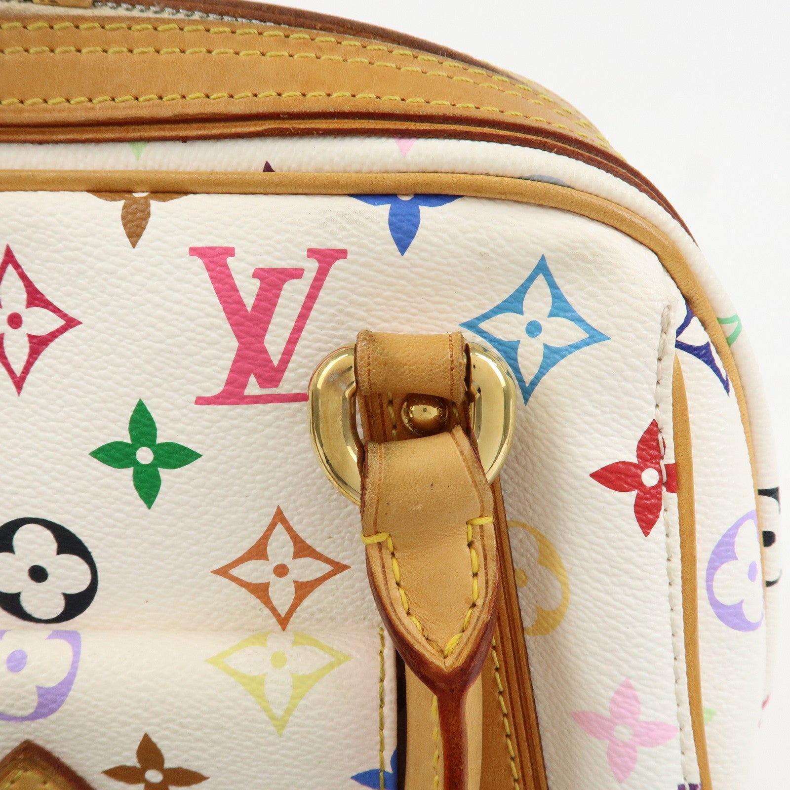 Louis Vuitton Monogram Multicolor Priscilla Hand Bag Blanc M40096