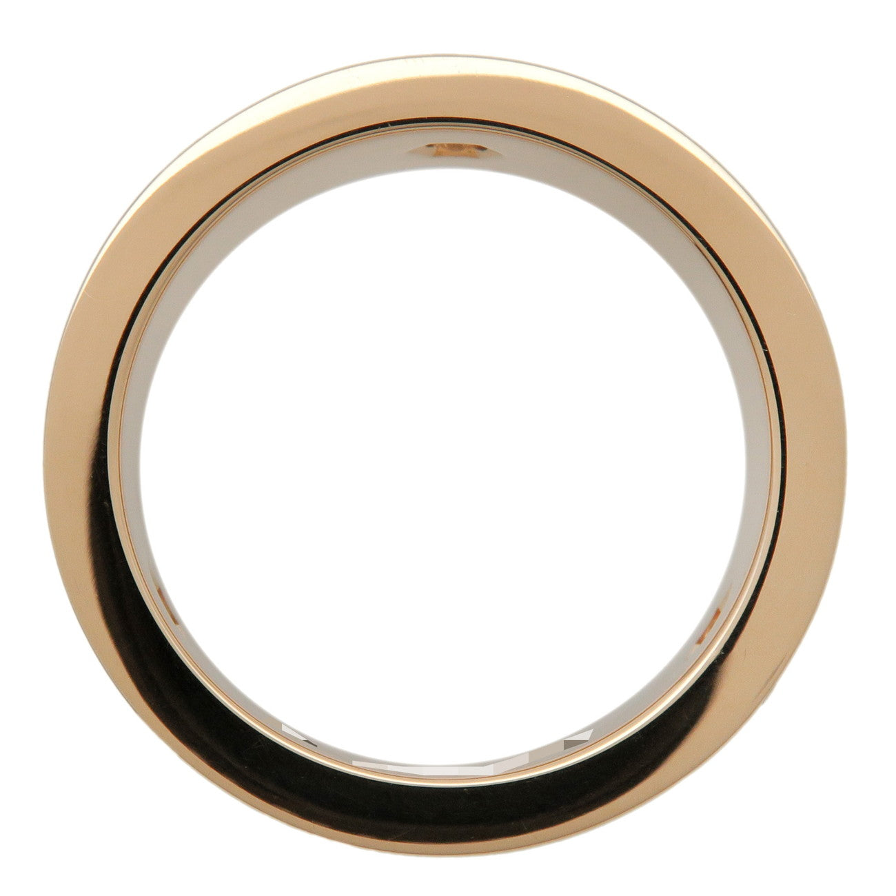 Cartier Love 3P Half Diamond Ring K18 750YG Yellow Gold #46 US3.75