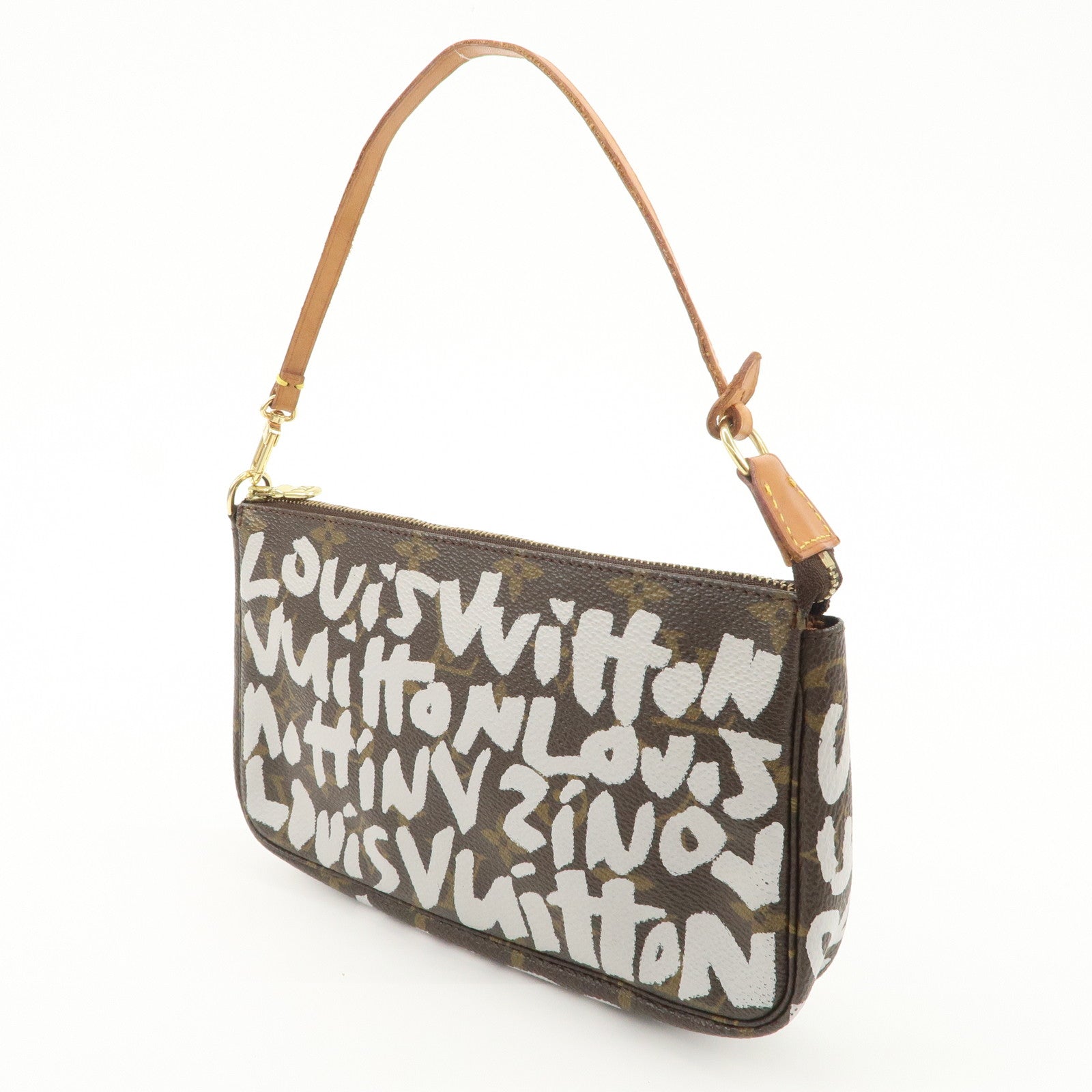 Louis Vuitton Monogram Graffiti Pochette Accessoires Hand Bag M92192 Used