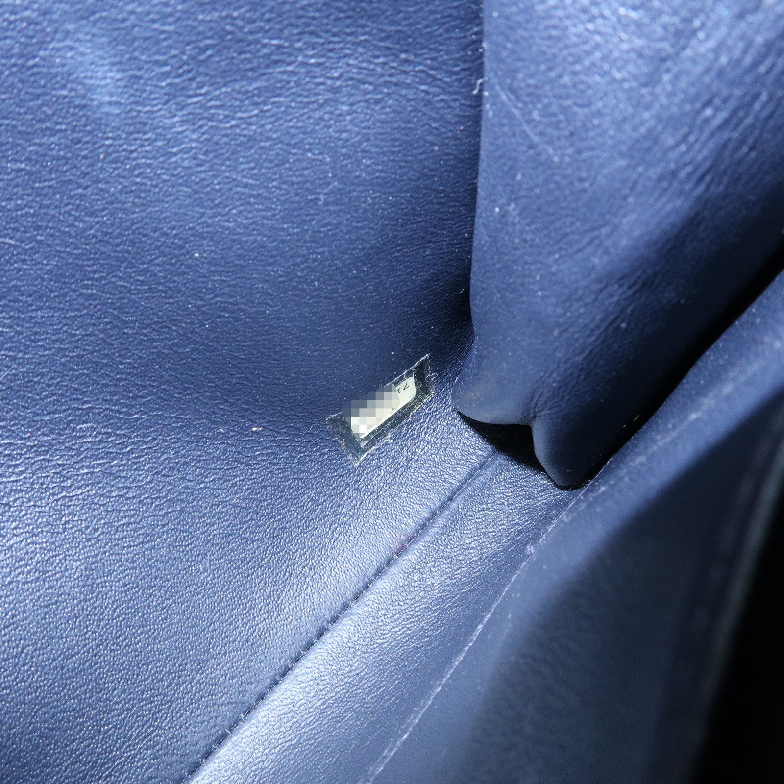 CHANEL Chocolate Bar COCO Mark Denim Clutch Bag Black