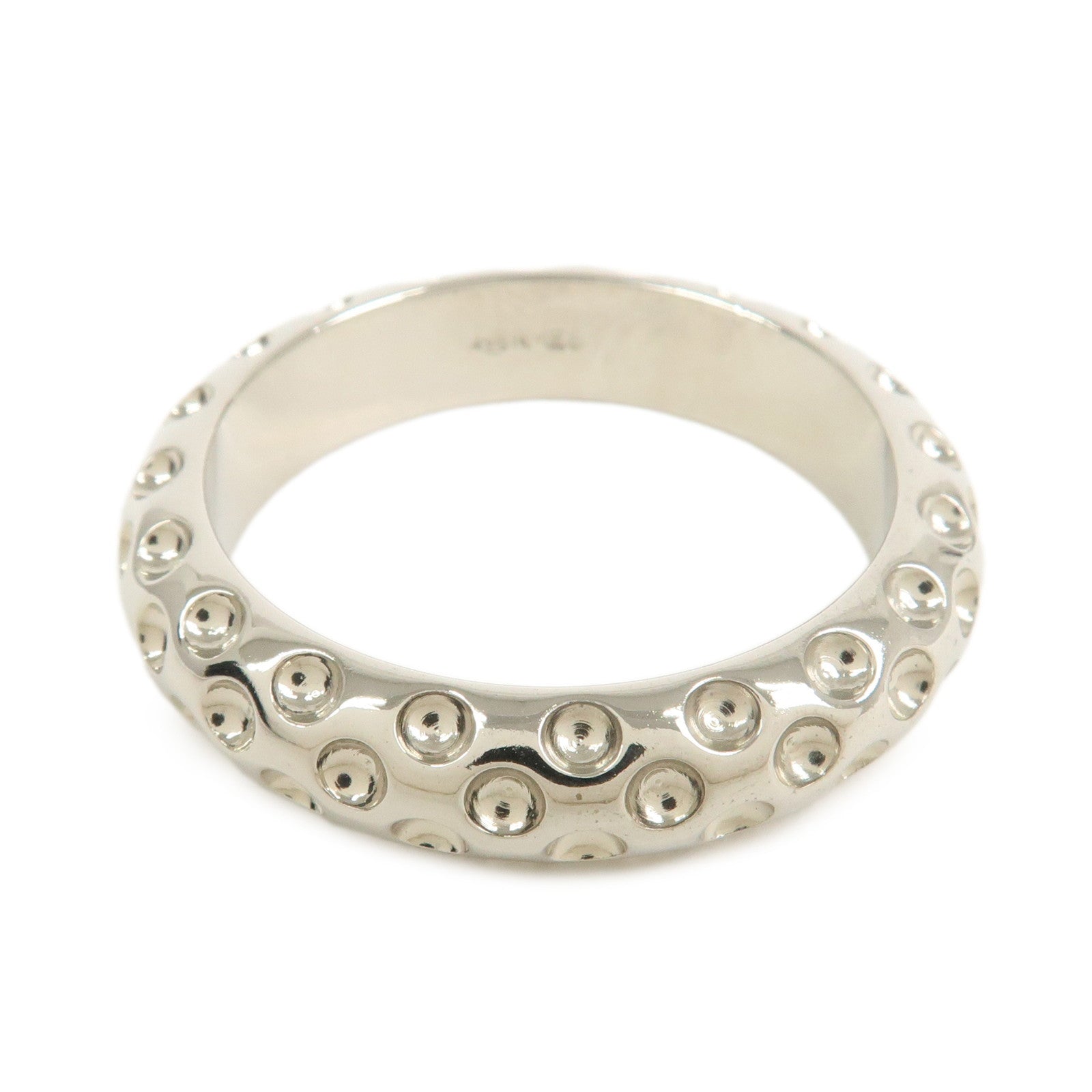 HERMES Metal Scarf Ring Scarf Accessory Silver Dots