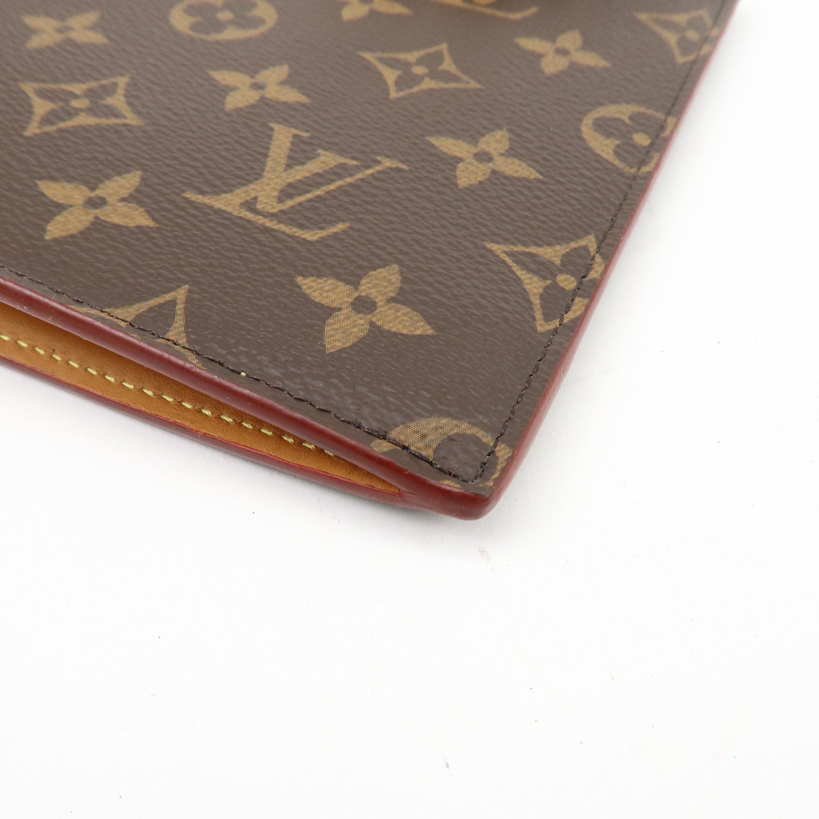 Louis Vuitton Monogram Chain Clutch Bag Pouch Brown M55646