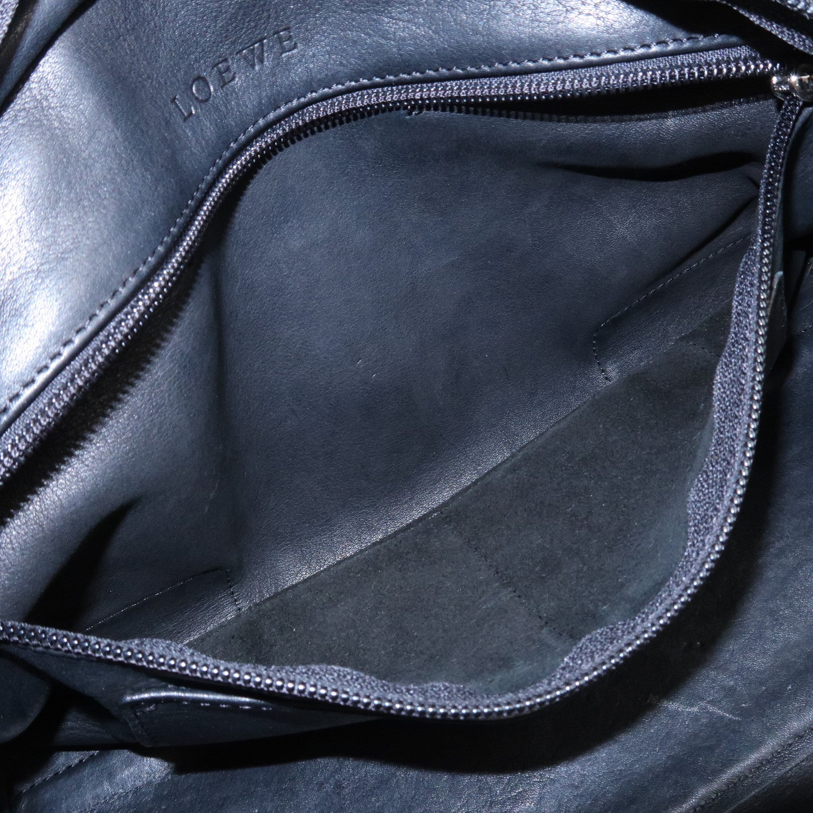 LOEWE Anagram Amazona 28 Suede Leather Hand Bag Bostpn Bag Black