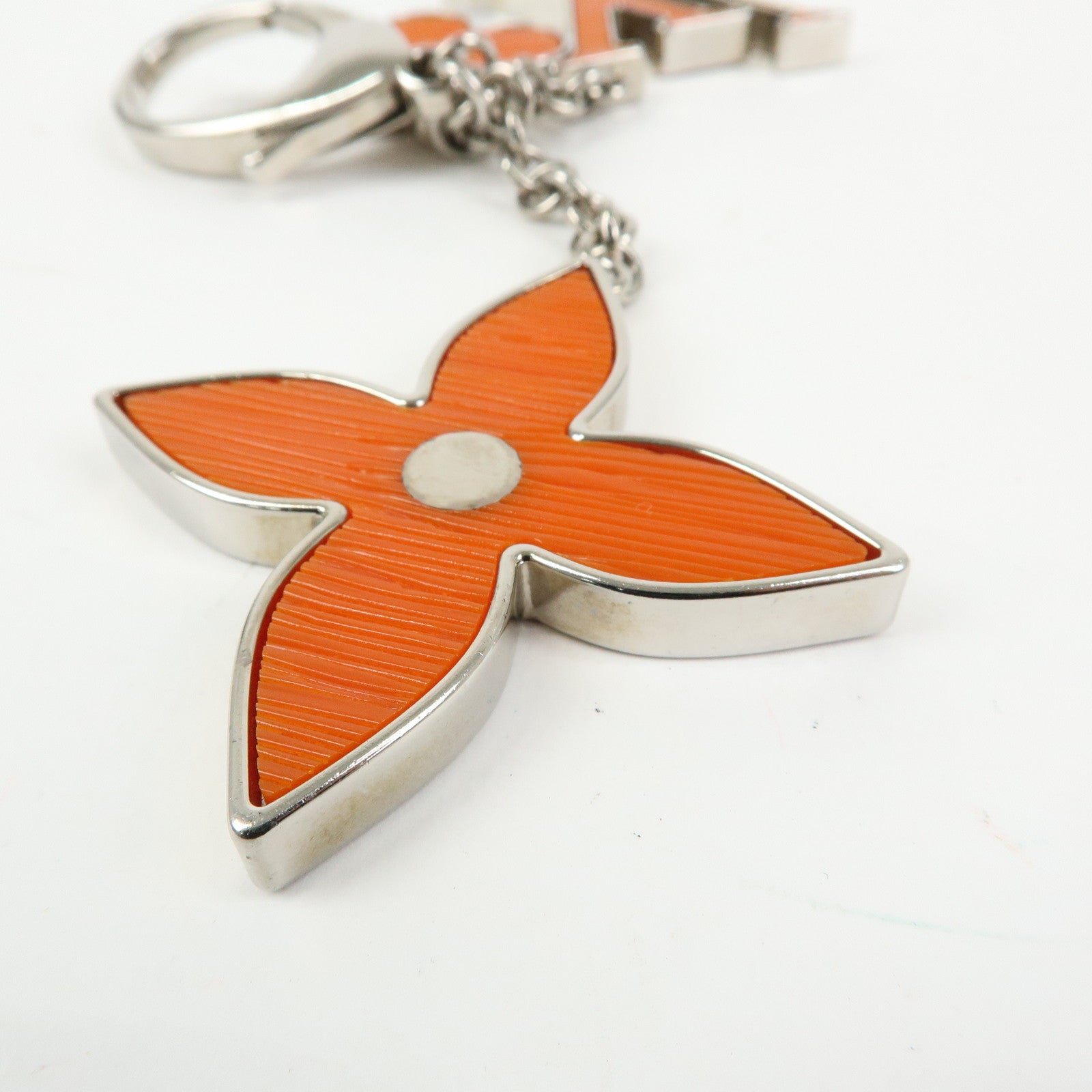 Louis Vuitton Bijou Sac Chaine Fleur d'Epi Orange Silver M66468