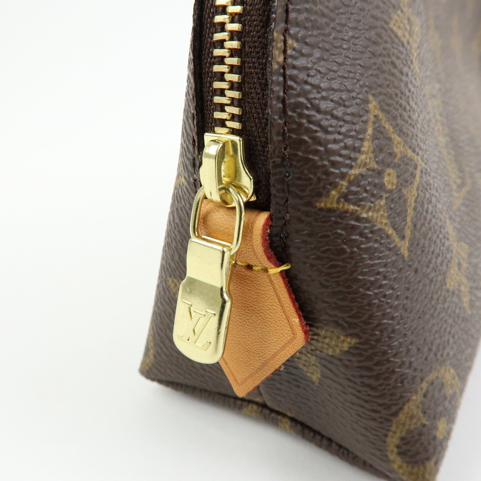 Louis Vuitton Monogram Pochette Cosmetic PM Pouch Brown M47515