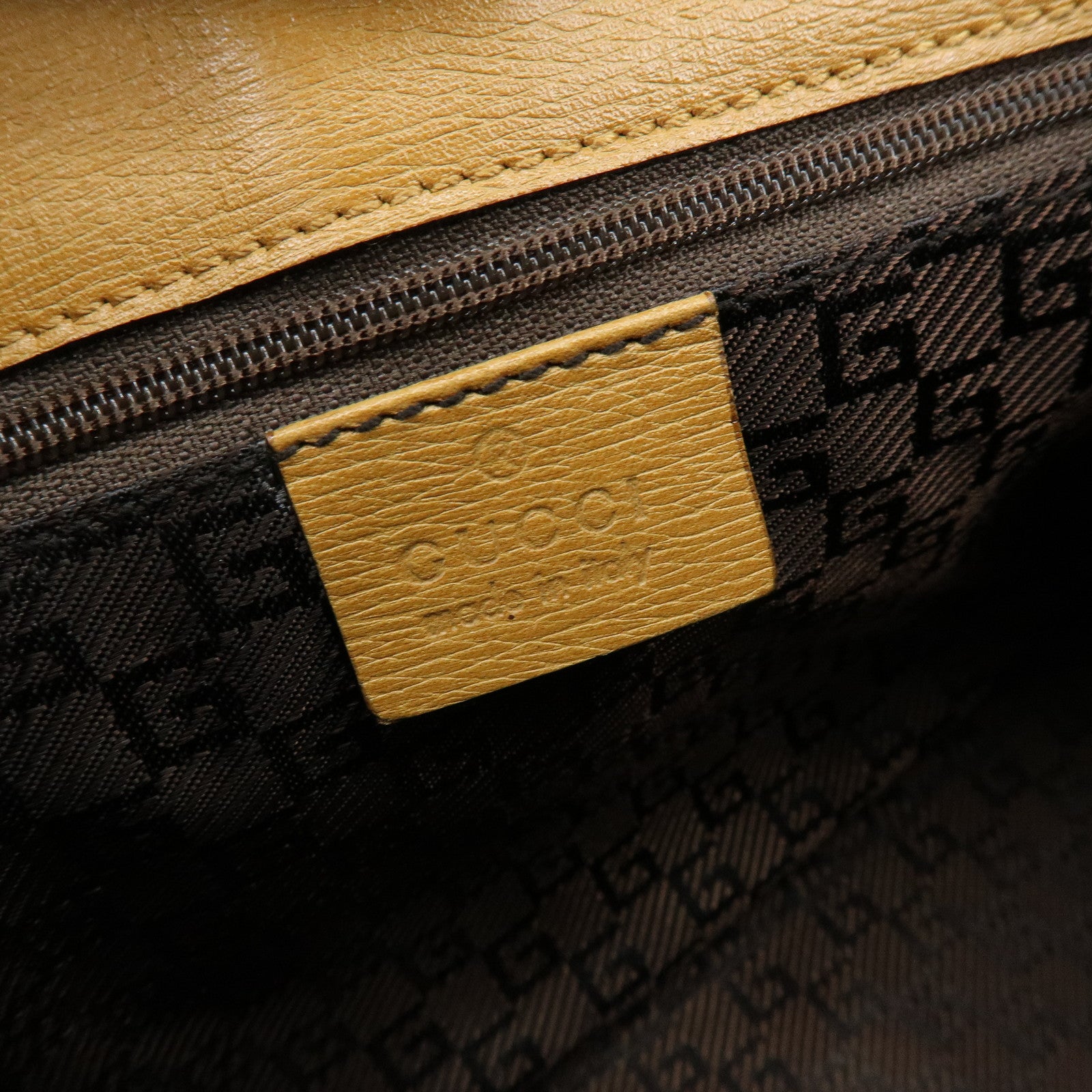 GUCCI Jackie Leather Shoulder Bag Hand Bag Brown 002.1067