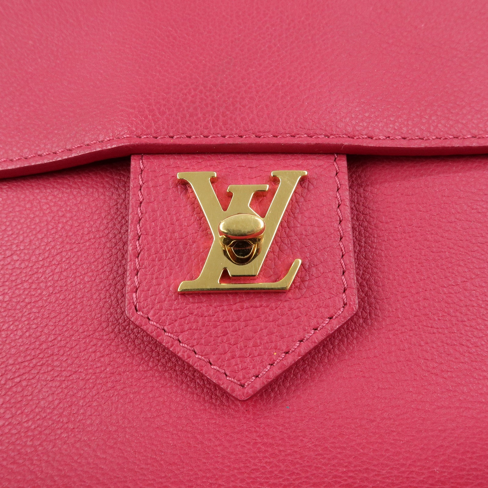Louis Vuitton Lockme PM Leather Hand Shoulder Bag Fuchsia M50360