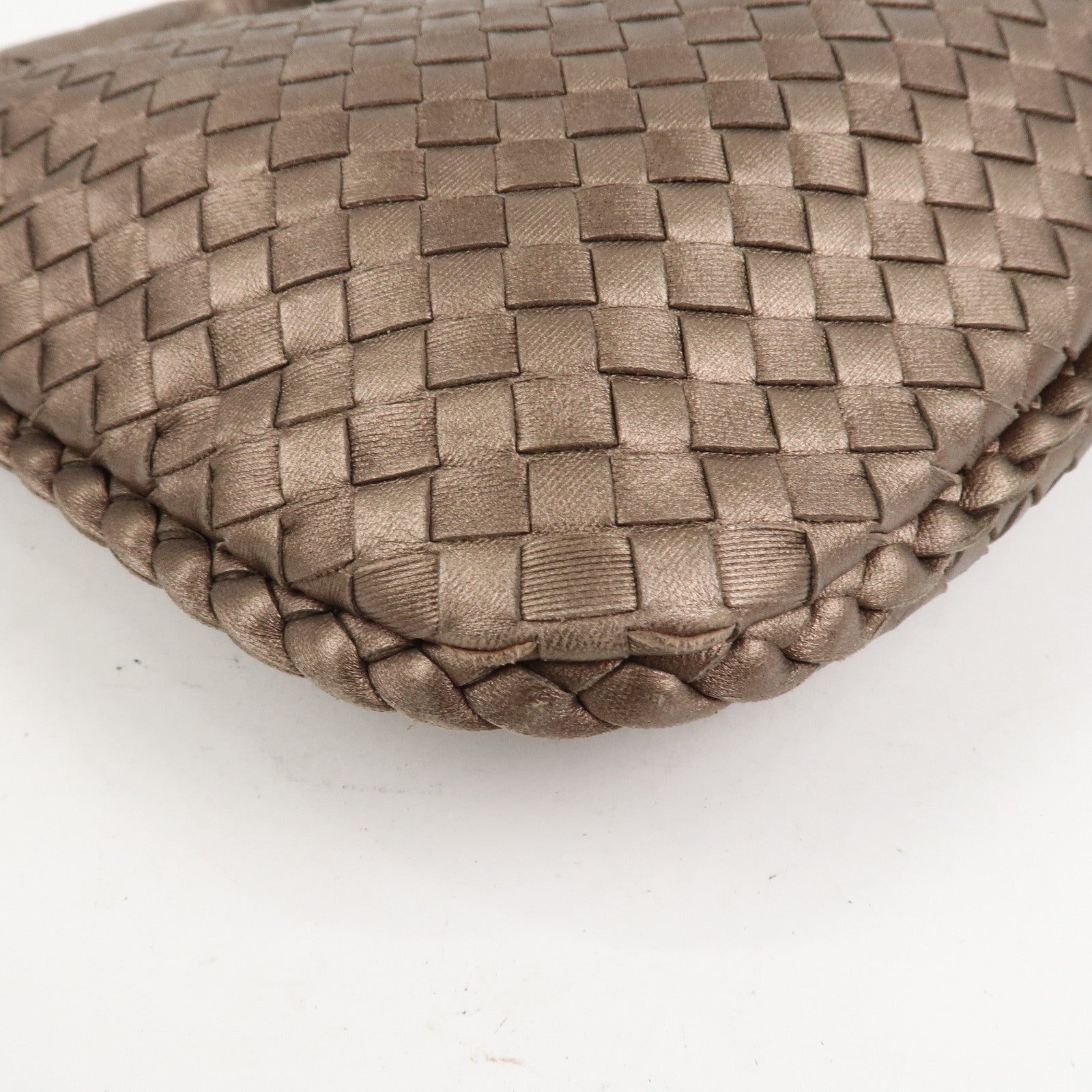 BOTTEGA VENETA Intrecciato Leather Shoulder Bag Metaric Brown