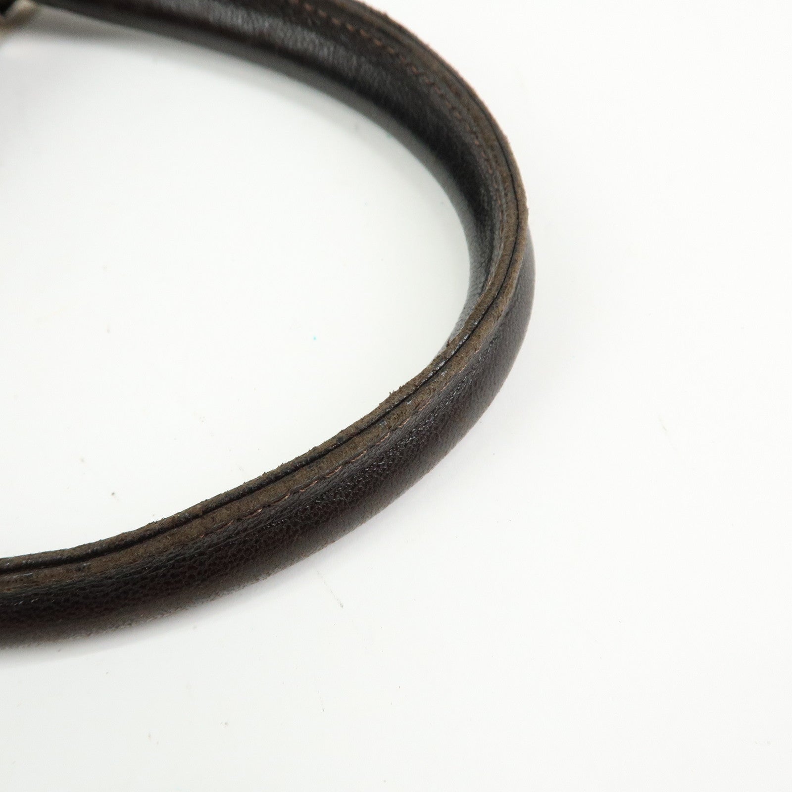 FENDI Leather 2Way Bag Hand Bag Shoulder Bag Brown