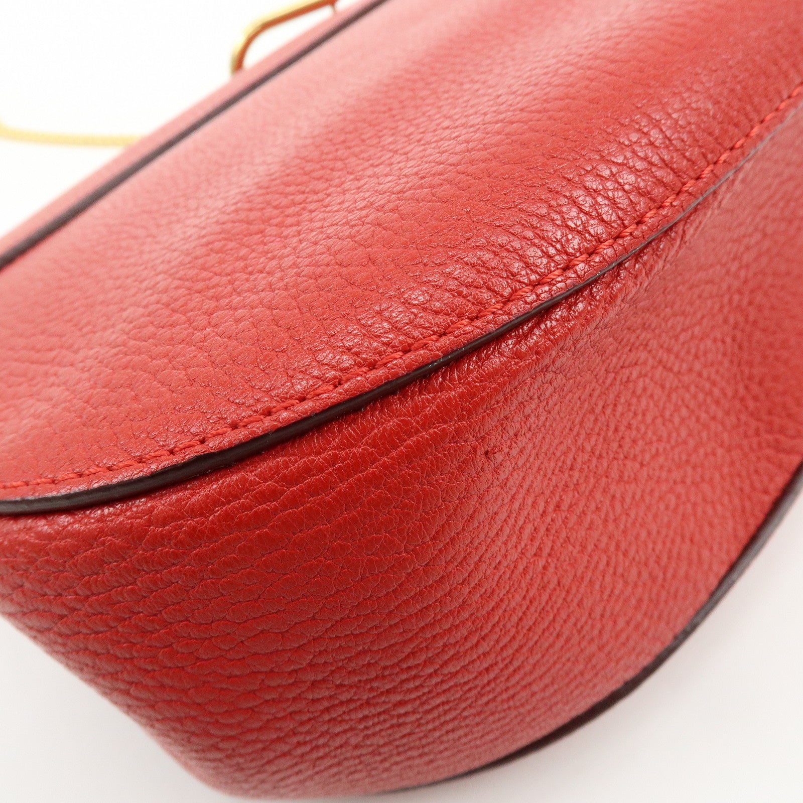 Chloe Drew Leather Chain Shoulder Bag Crossbody Bag Red