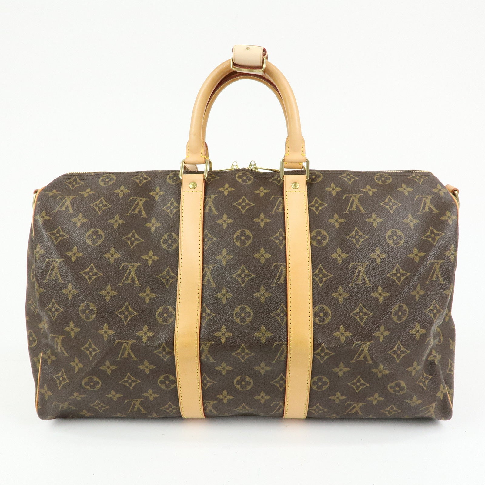 Louis Vuitton Monogram Keep All Bandouliere 45 Boston Bag M41418