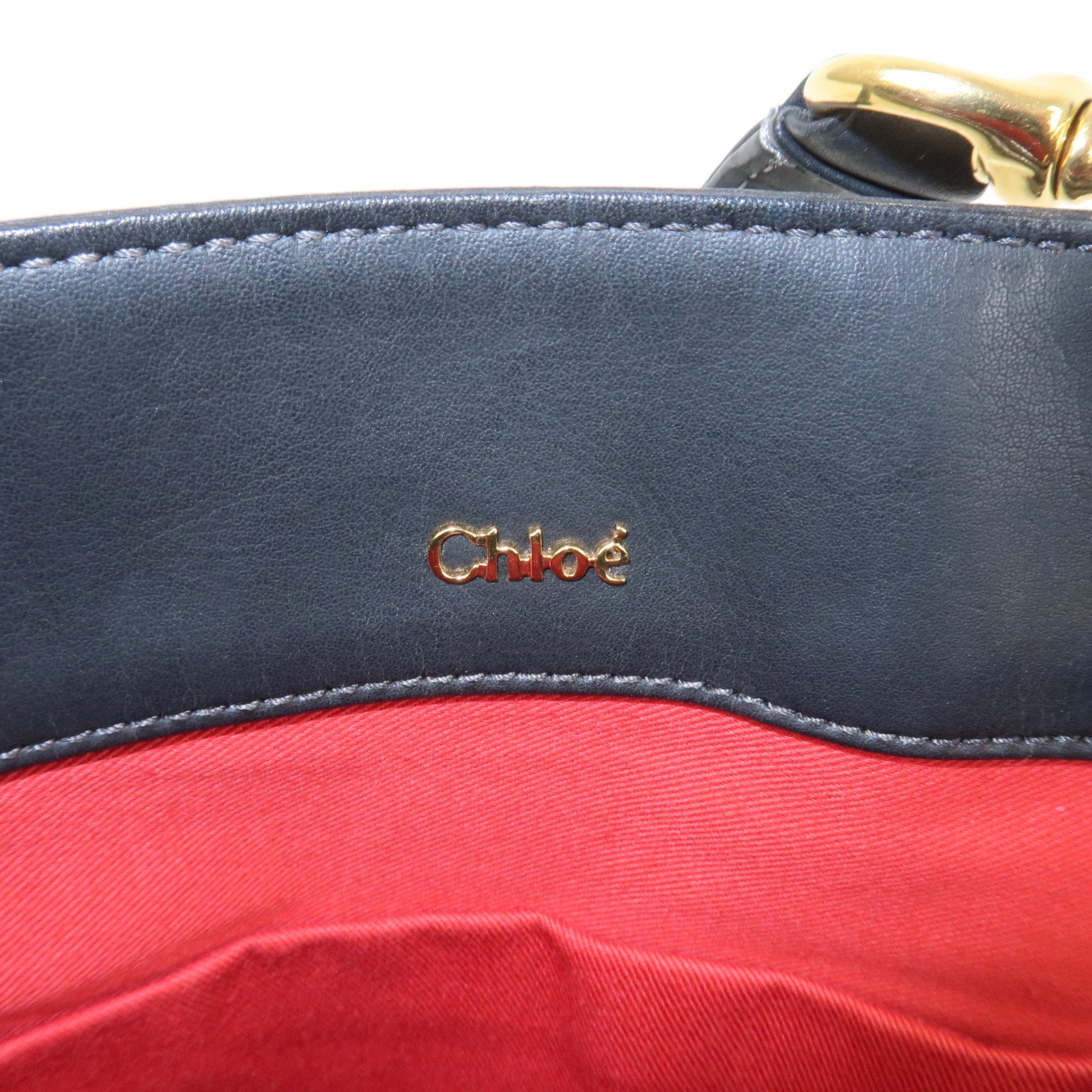 Chloe Eden Leather Tote Bag Shoulder Bag Hand Bag Black