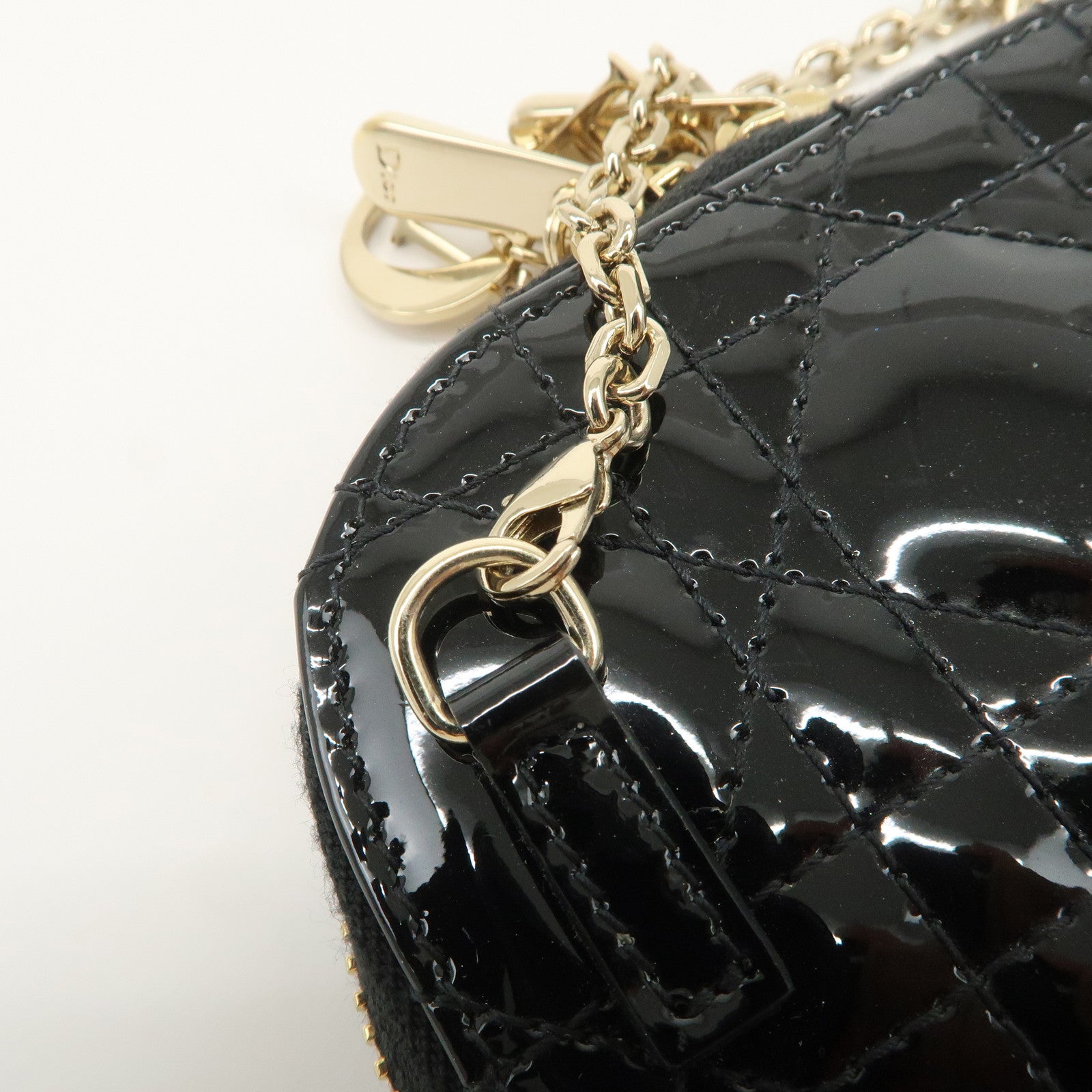 Christian Dior Lady Dior Cannage Call'in Dior Phone Case Black