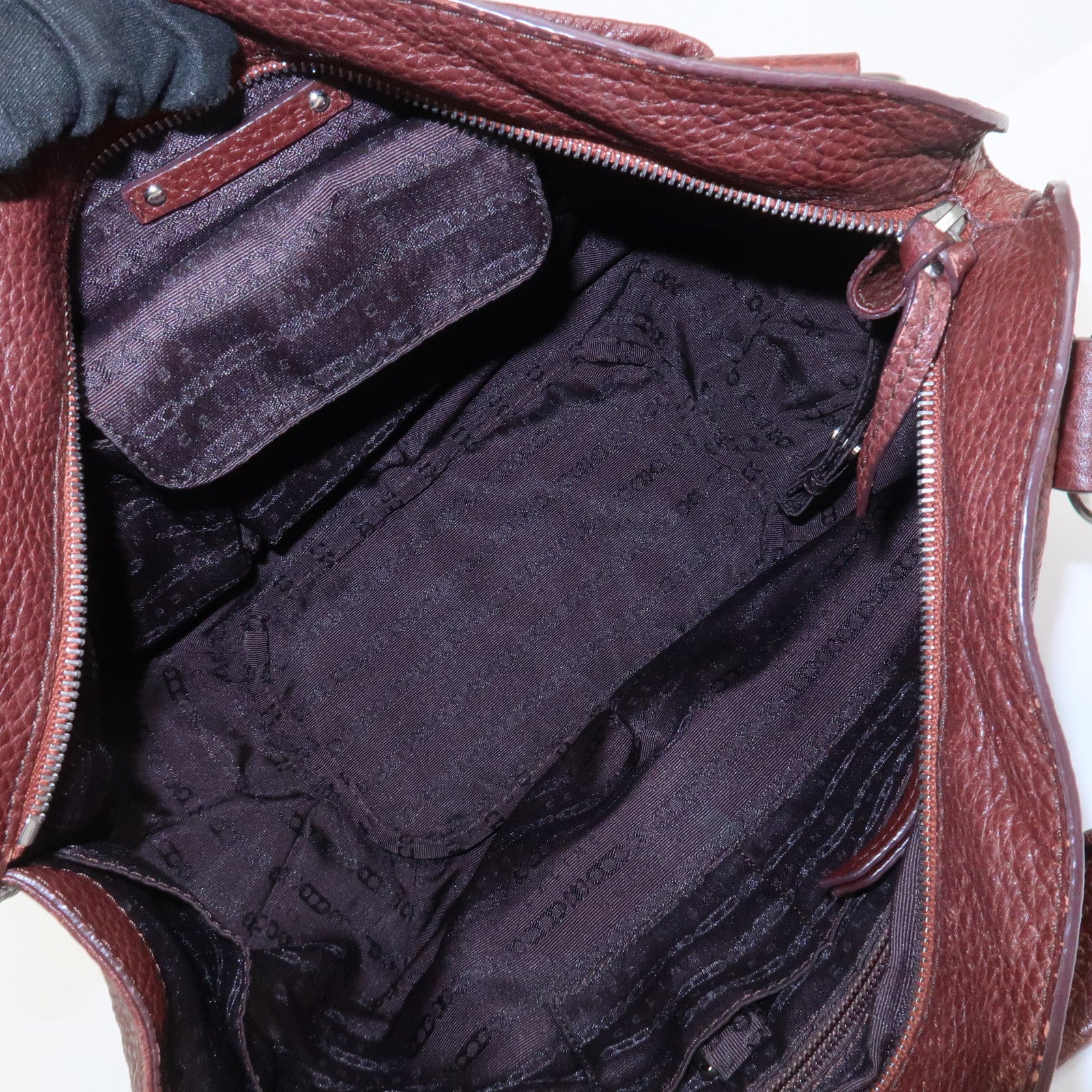 CELINE Bittersweet Leather Shoulder Bag Hand Bag Tote Bag Brown