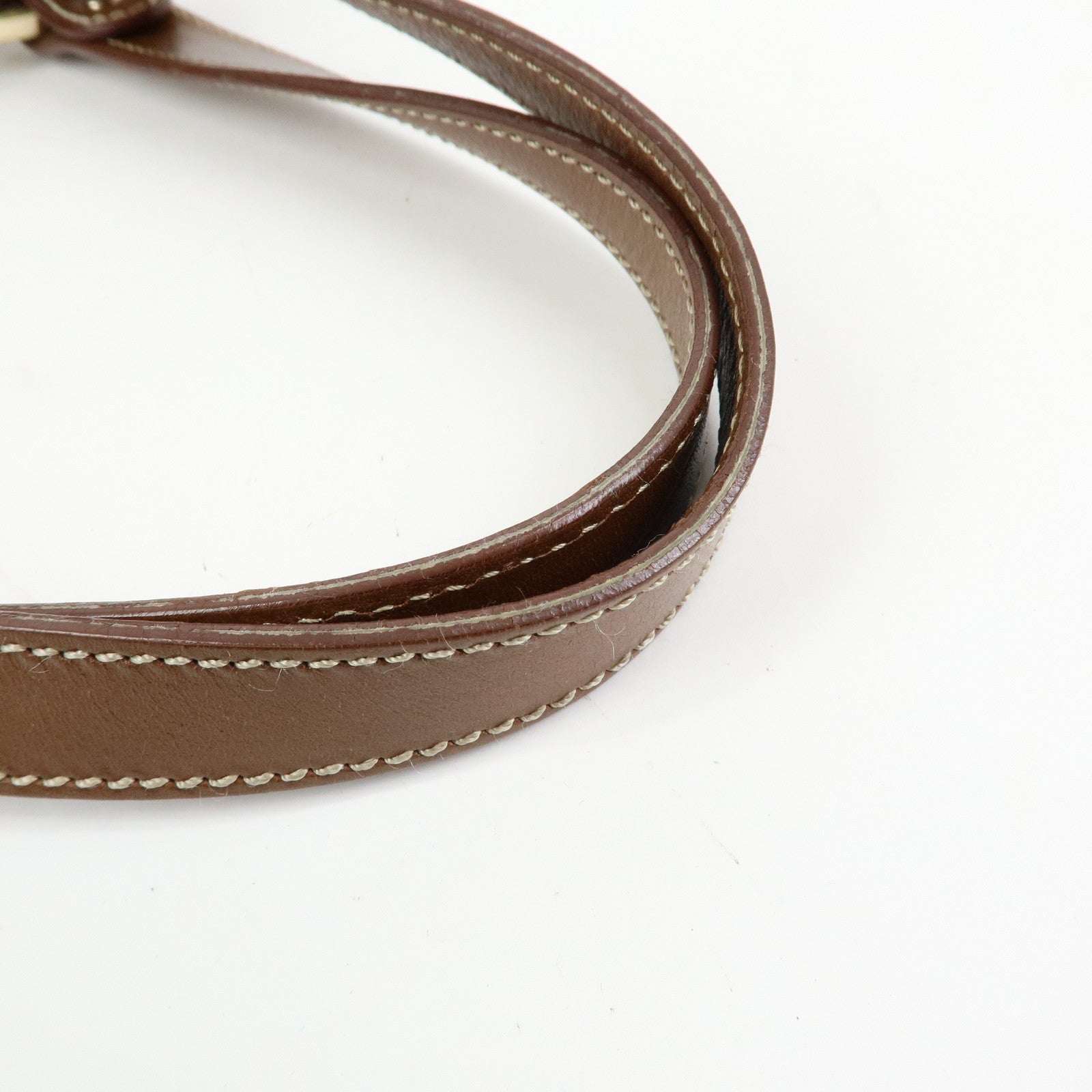 FENDI Canvas Leather Tote Bag Hand Bag Animal Print Brown 8BR628