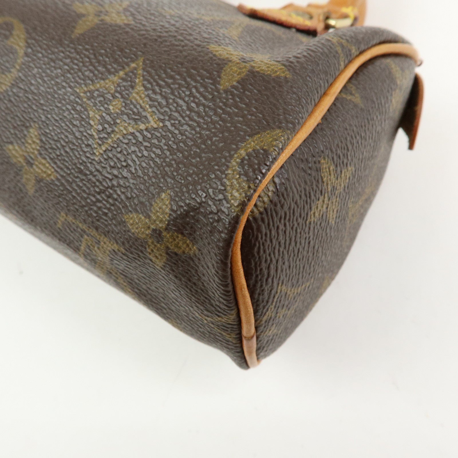 Louis Vuitton Monogram Mini Speedy Hand Bag & Strap Brown M41534