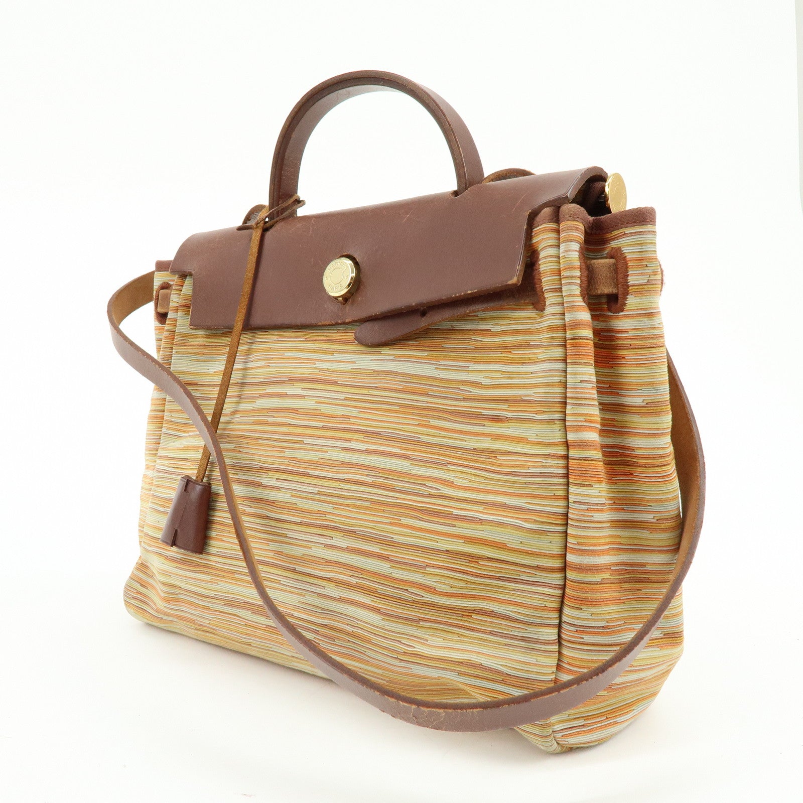 Hermes Herline Herbag PM Vibrato Calf Leather 2Way Hand Bag