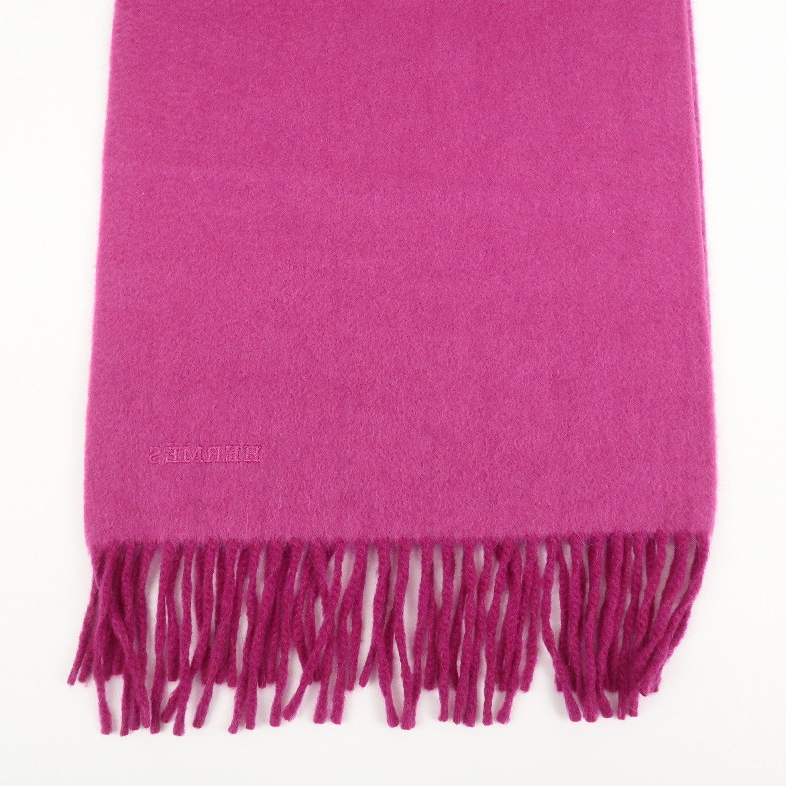 HERMES Cashmere 100% Scarf Muffler Purple