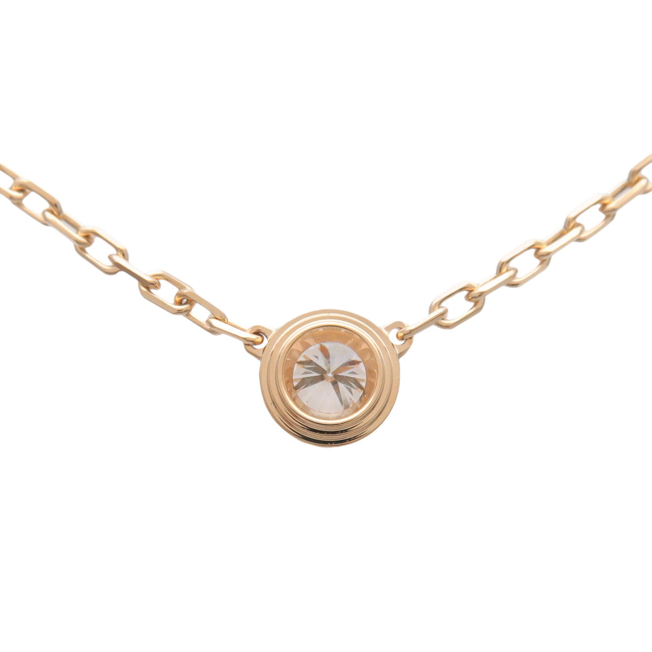 Cartier d'amour Necklace SM 1P Diamond 0.09ct K18YG Yellow Gold