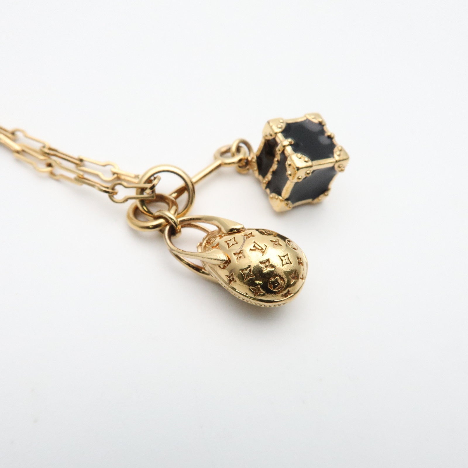 Louis Vuitton Monogram Mini Collier Chaine EggTrunk Necklace M68933