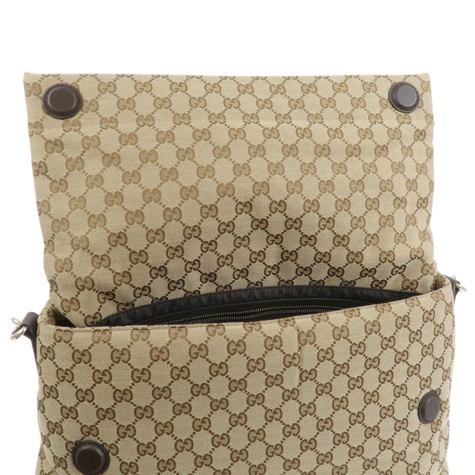 GUCCI Sherry GG Canvas Leather 2Way Bag Shoulder Bag Brown 821616