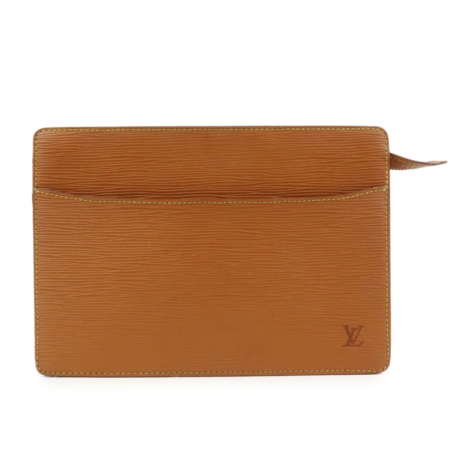 Louis Vuitton Epi Pochette Homme Clutch Bag Zipang Gold M52528