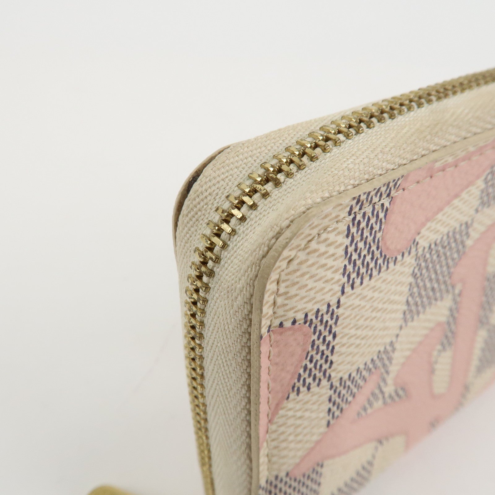 Louis Vuitton Damier Azur Tahiti Zippy Coin Purse Wallet N60098 Used