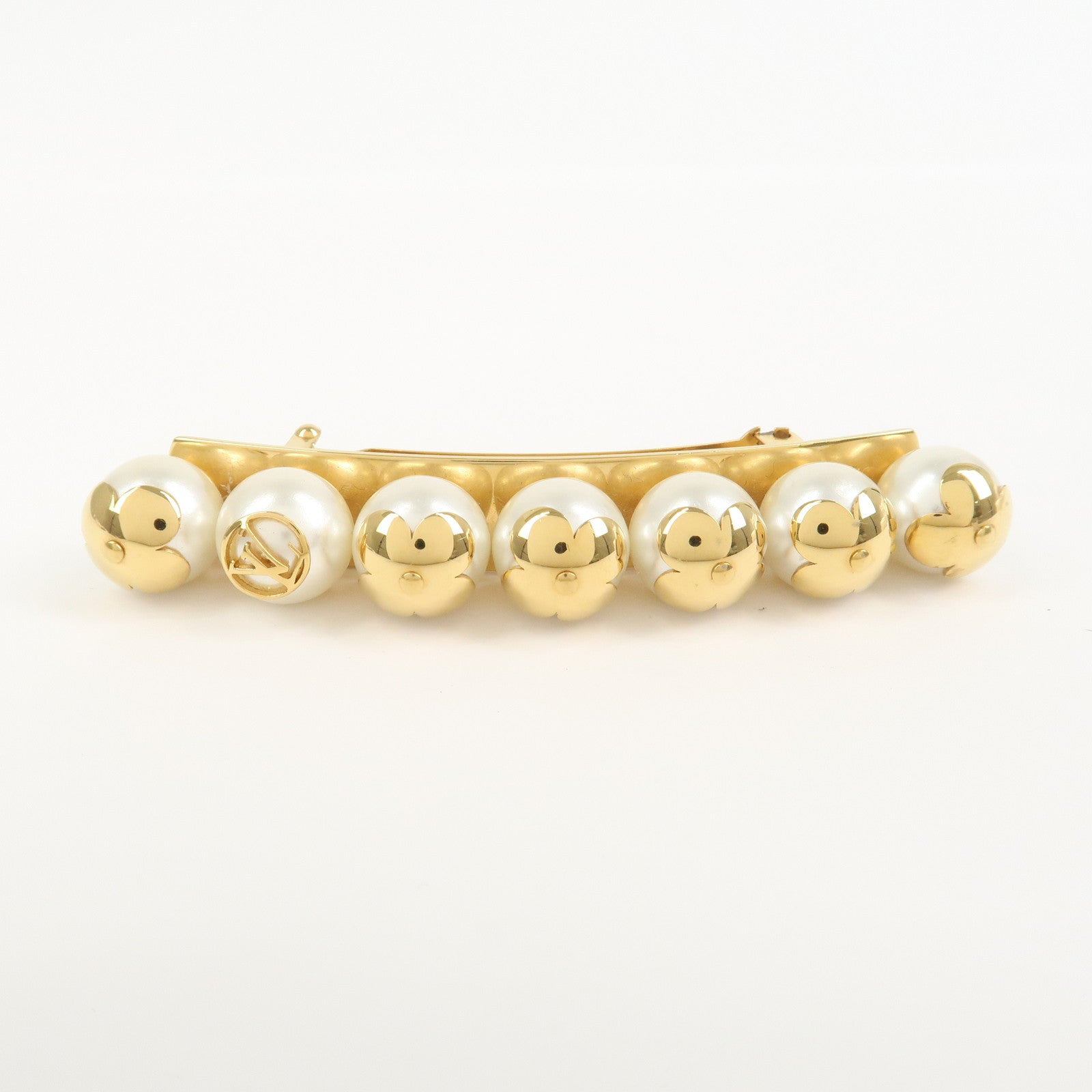 Louis Vuitton Be Mindful Artificial Pearl Barrette Hair Clip M68953