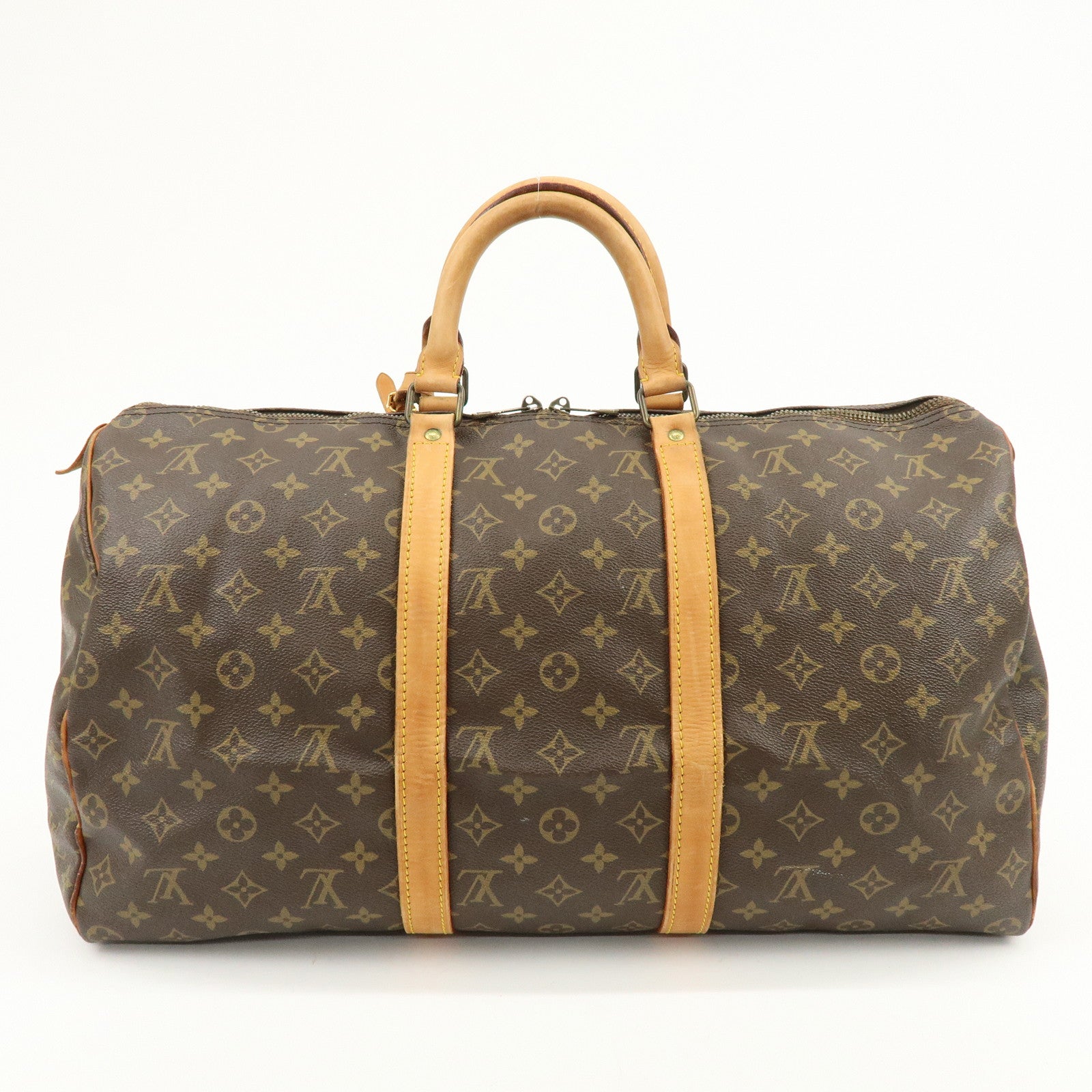 Louis Vuitton Monogram Keep All 50 Boston Bag Brown M41426