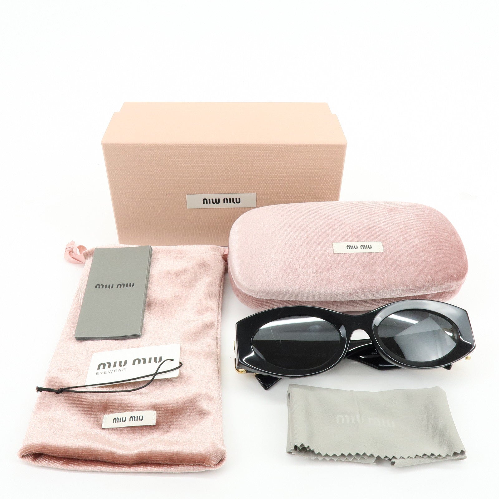 MIU MIU Logo Plastic Sunglasses Black SMU 11W 54□211AB-5S0 135 3N