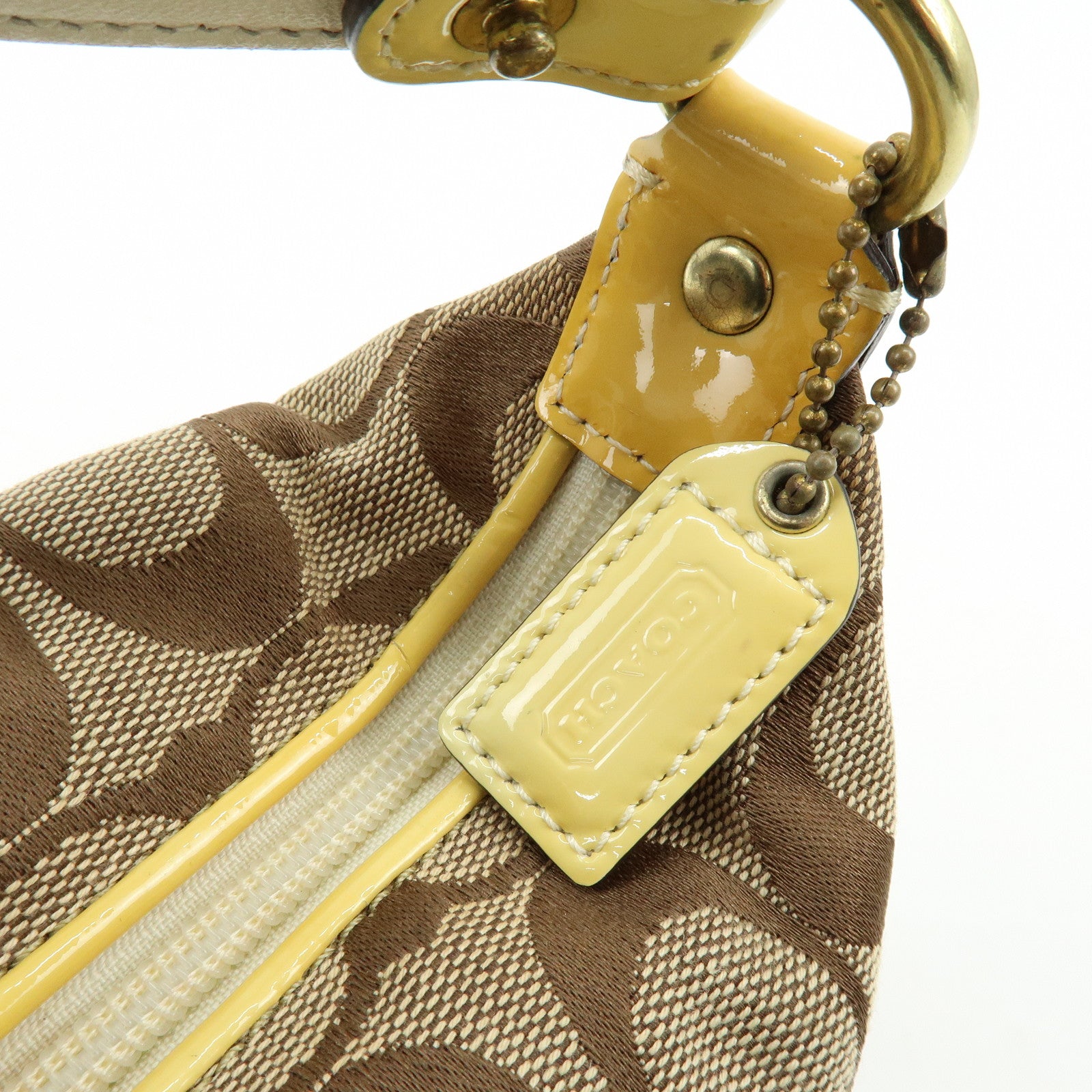 COACH Set of 3 Signature Canvas Leather Shoulder Bag Hand Bag