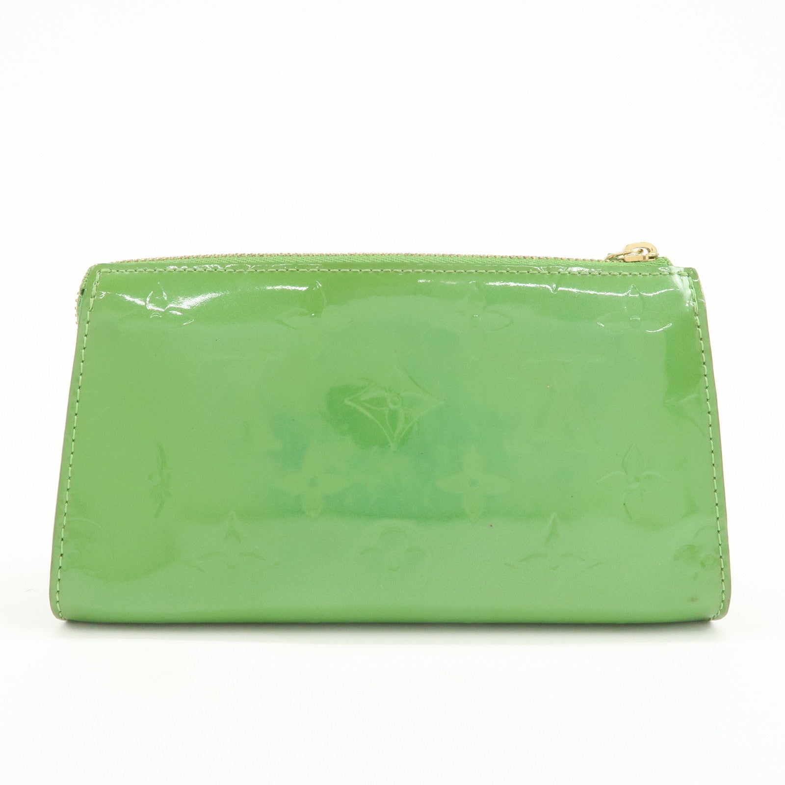 Louis Vuitton Monogram Vernis Trousse Cosmetic Pouch Green M93649