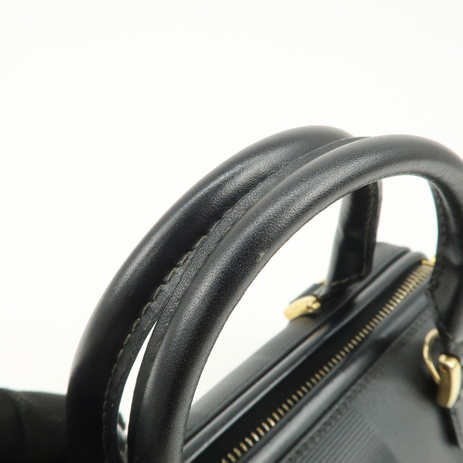 FENDI Pequin PVC Canvas Leather 2Way Boston Bag 259022