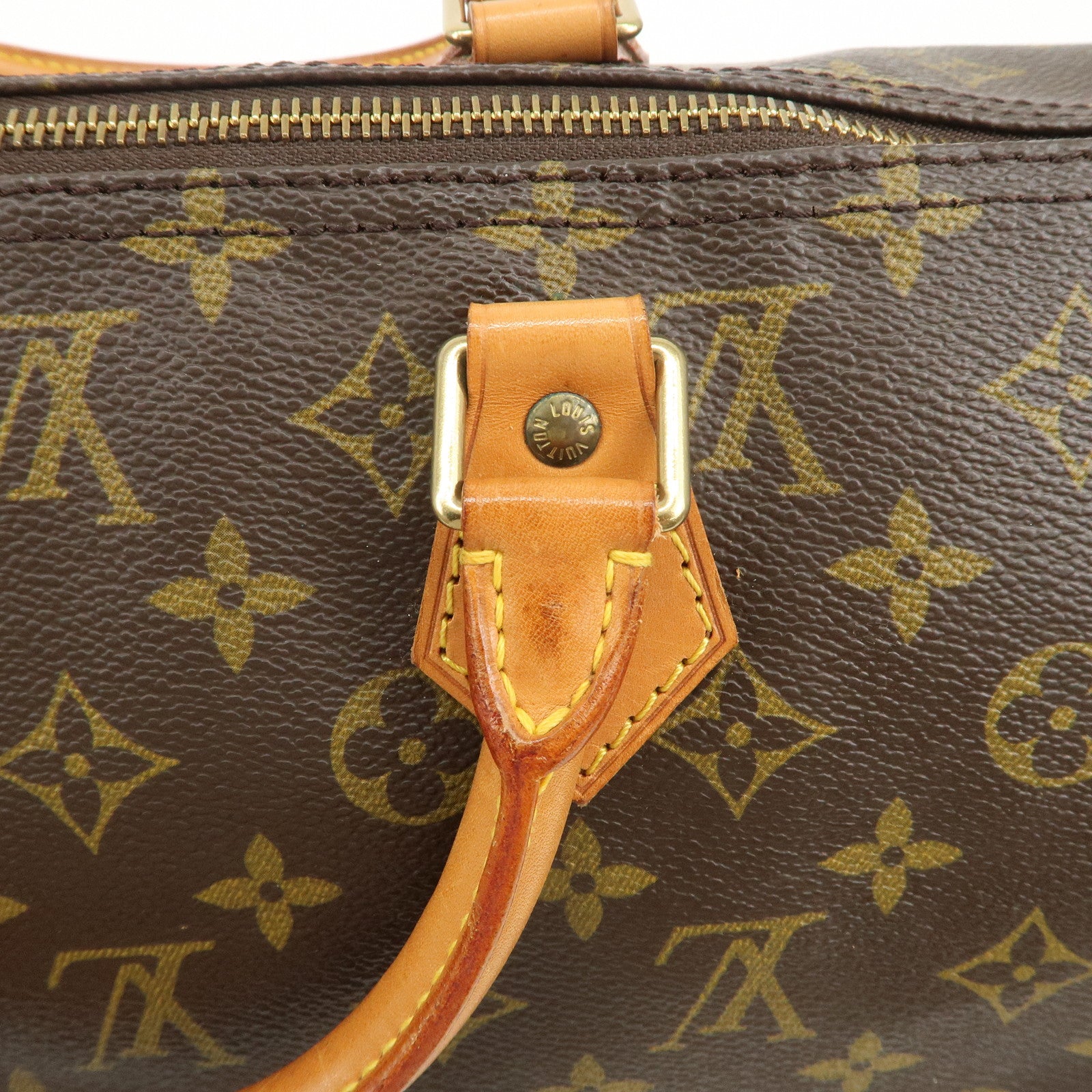 Louis Vuitton Monogram Speedy 40 Hand Bag Boston Bag Brown M41522