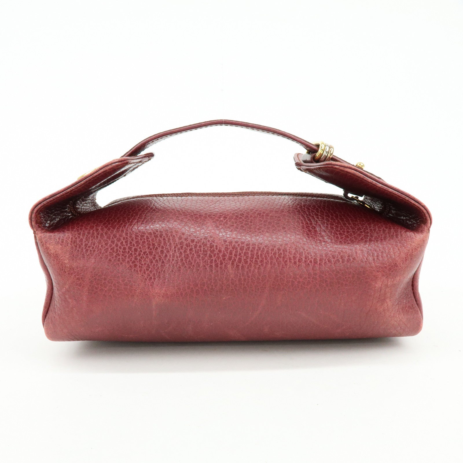 Cartier Must de Cartier Trinity Leather Hand Bag Tote Bag Bordeaux