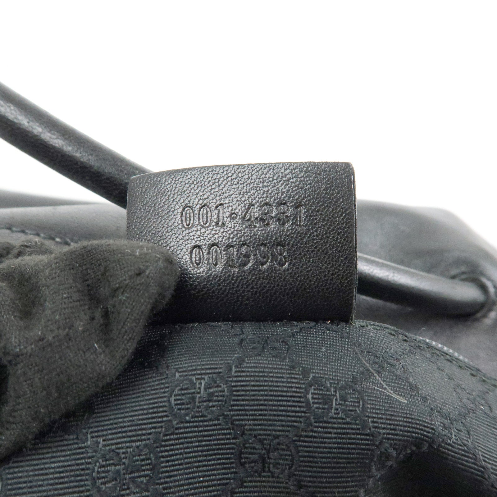 GUCCI Nappa Leather Tassel Tote Shoulder Bag Black 001・4331・001998