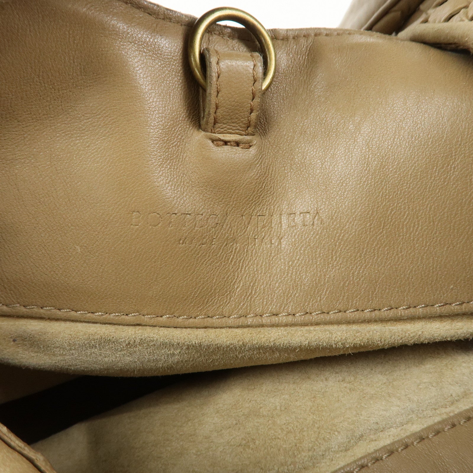 BOTTEGA VENETA Intrecciato Nappa Leather Shoulder Bag Light Brown