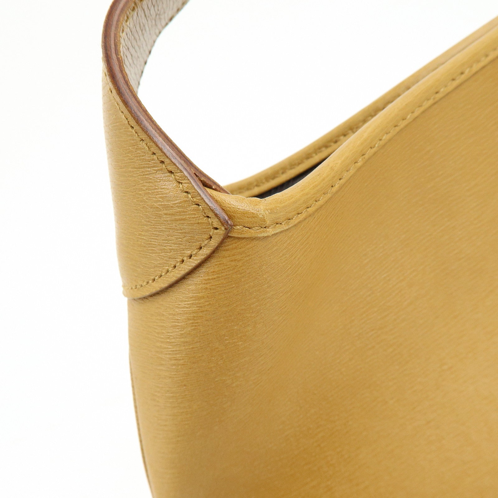 GUCCI Bamboo Jackie Leather Shoulder Bag Hand Bag Yellow 001 4061