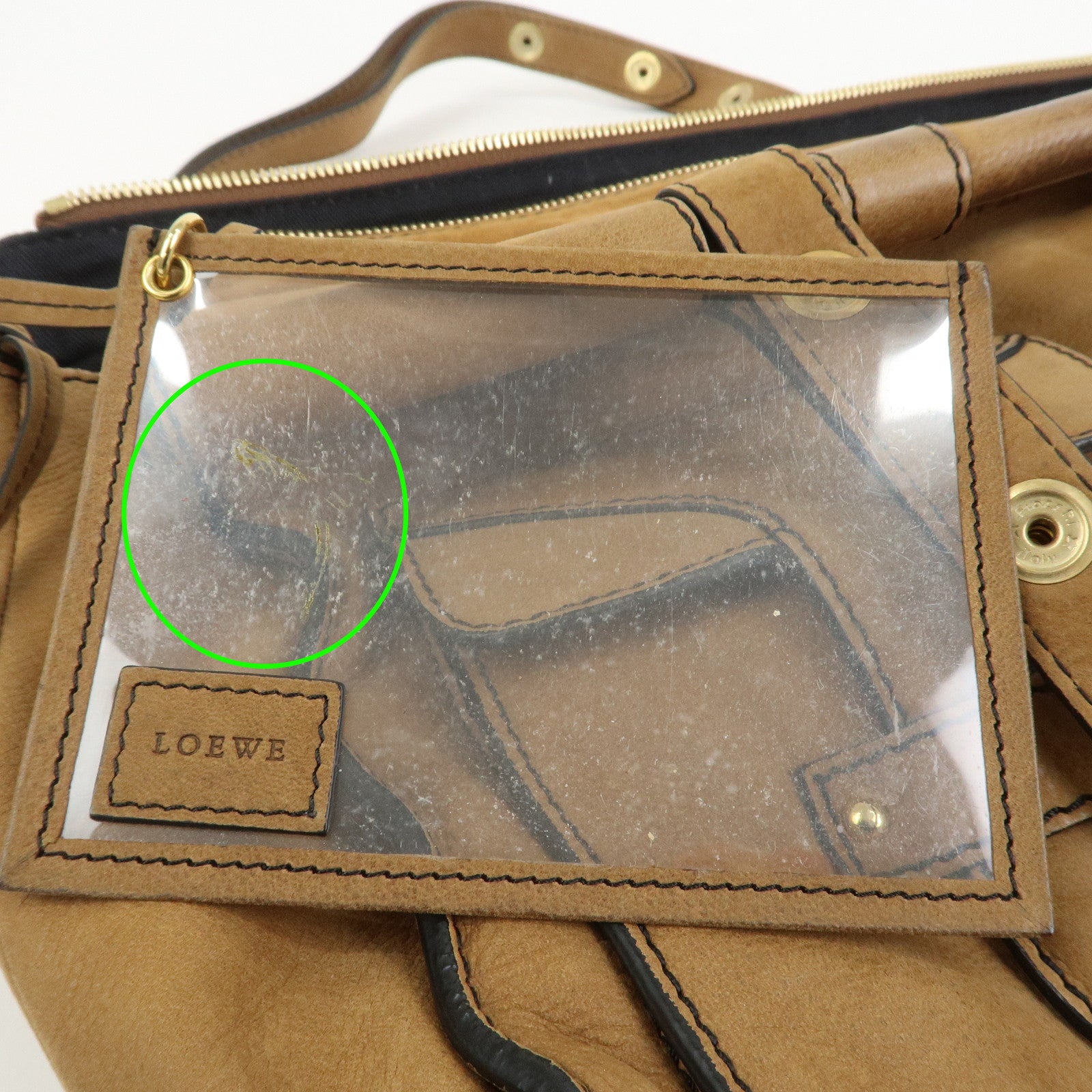 LOEWE Candy Leather Tote Bag Hand Bag Brown