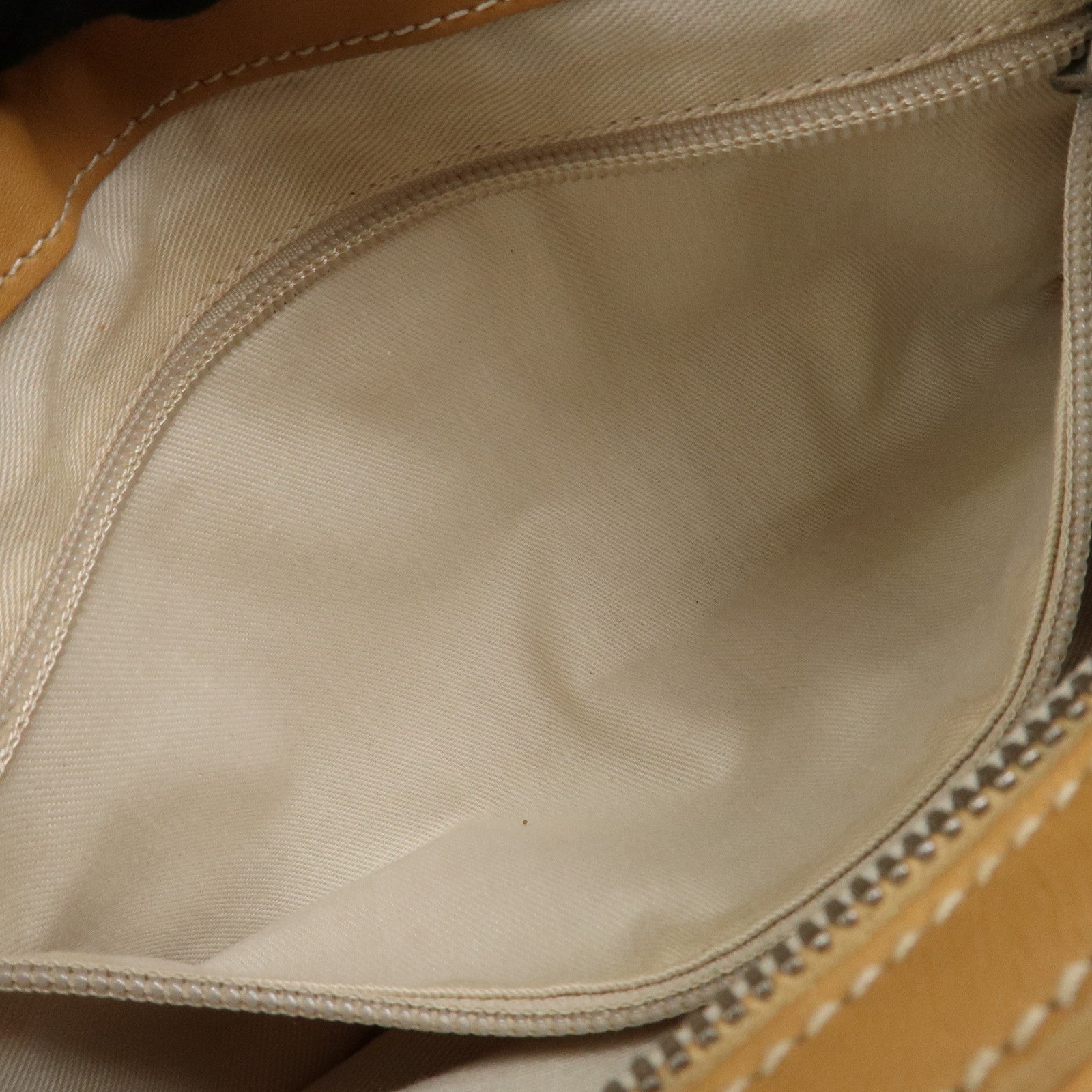 Ferragamo Gancini Leather Shoulder Bag Hand Bag Light Brown