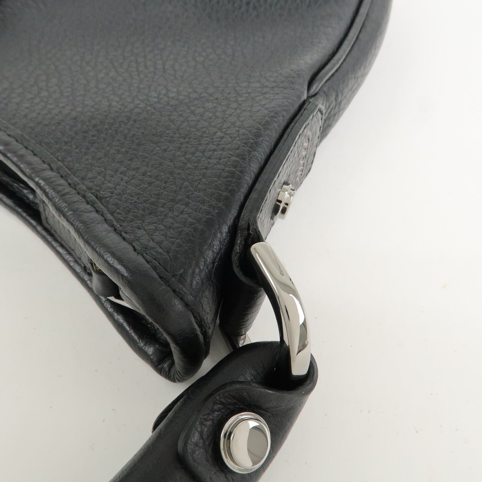 GUCCI Abbey Leather Shoulder Bag Hand Bag Black Silver S268637