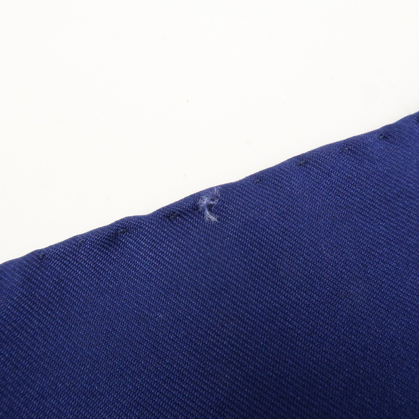 HERMES Pleats Carre Silk 100% Scarf Le Roy Soleil Navy Red Used