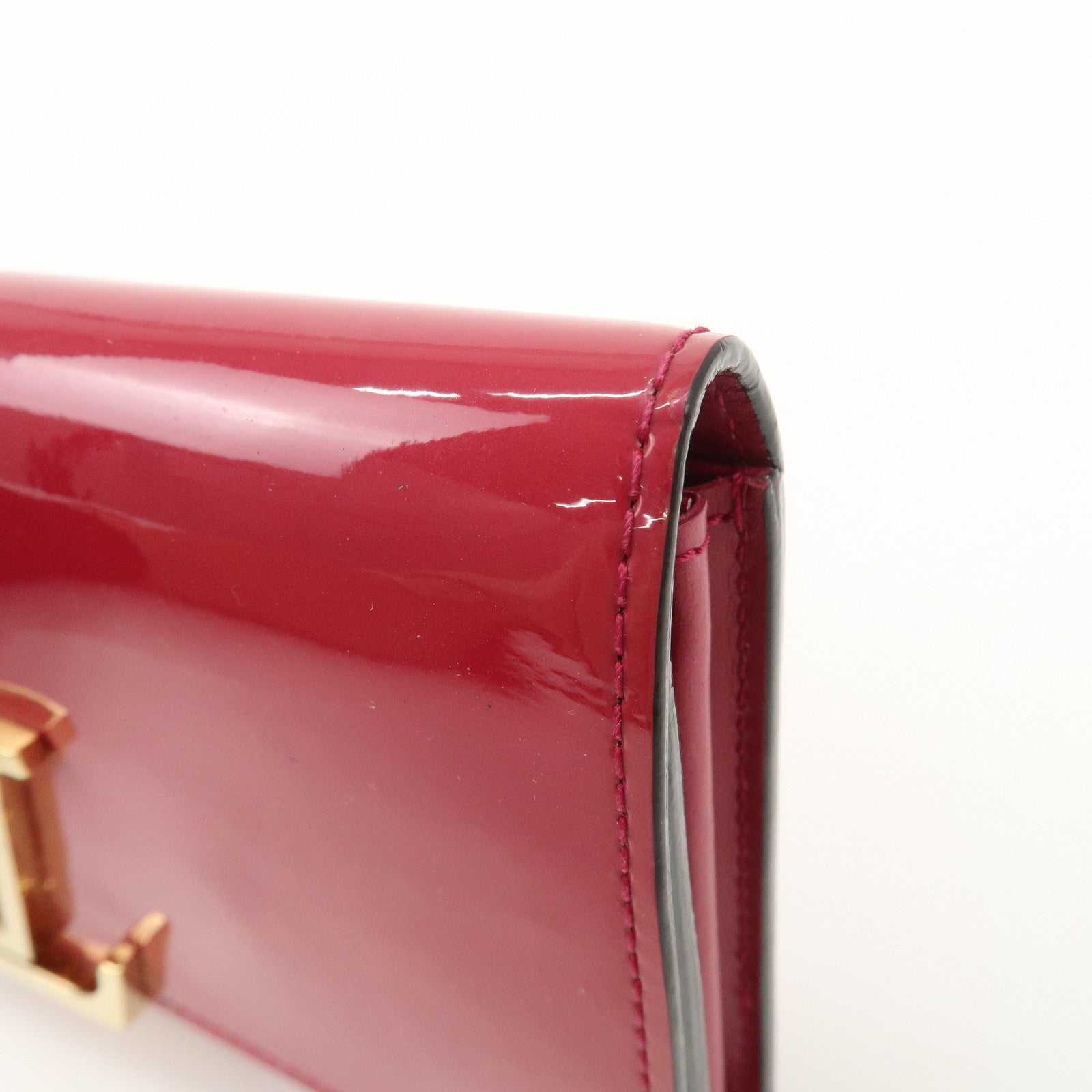 Louis Vuitton Vernis Leather Louise GM Clutch Bag Wallet Rose Indien M61317
