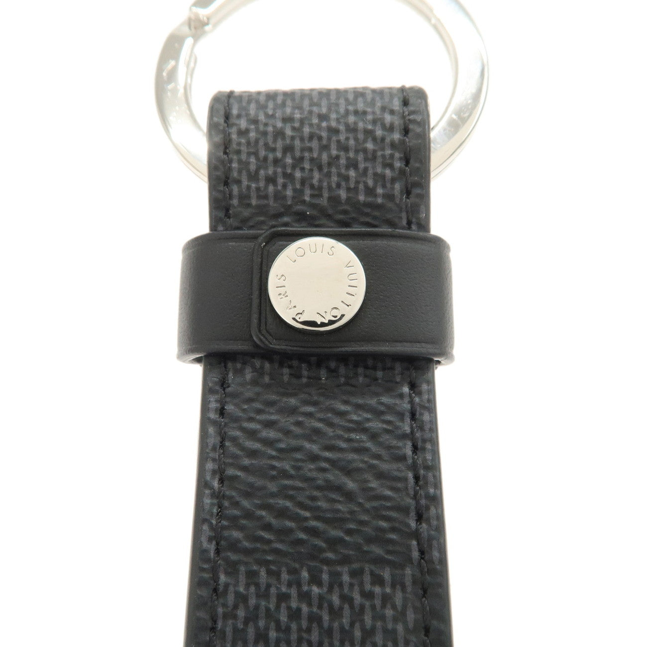 Louis Vuitton Damier Graphite Dragonne Key Chain Charm Grey M62706