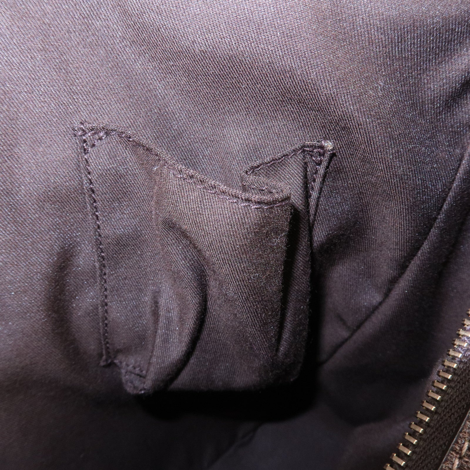 GUCCI Front Pocket Shoulder Bag Hand Bag Brown 153025