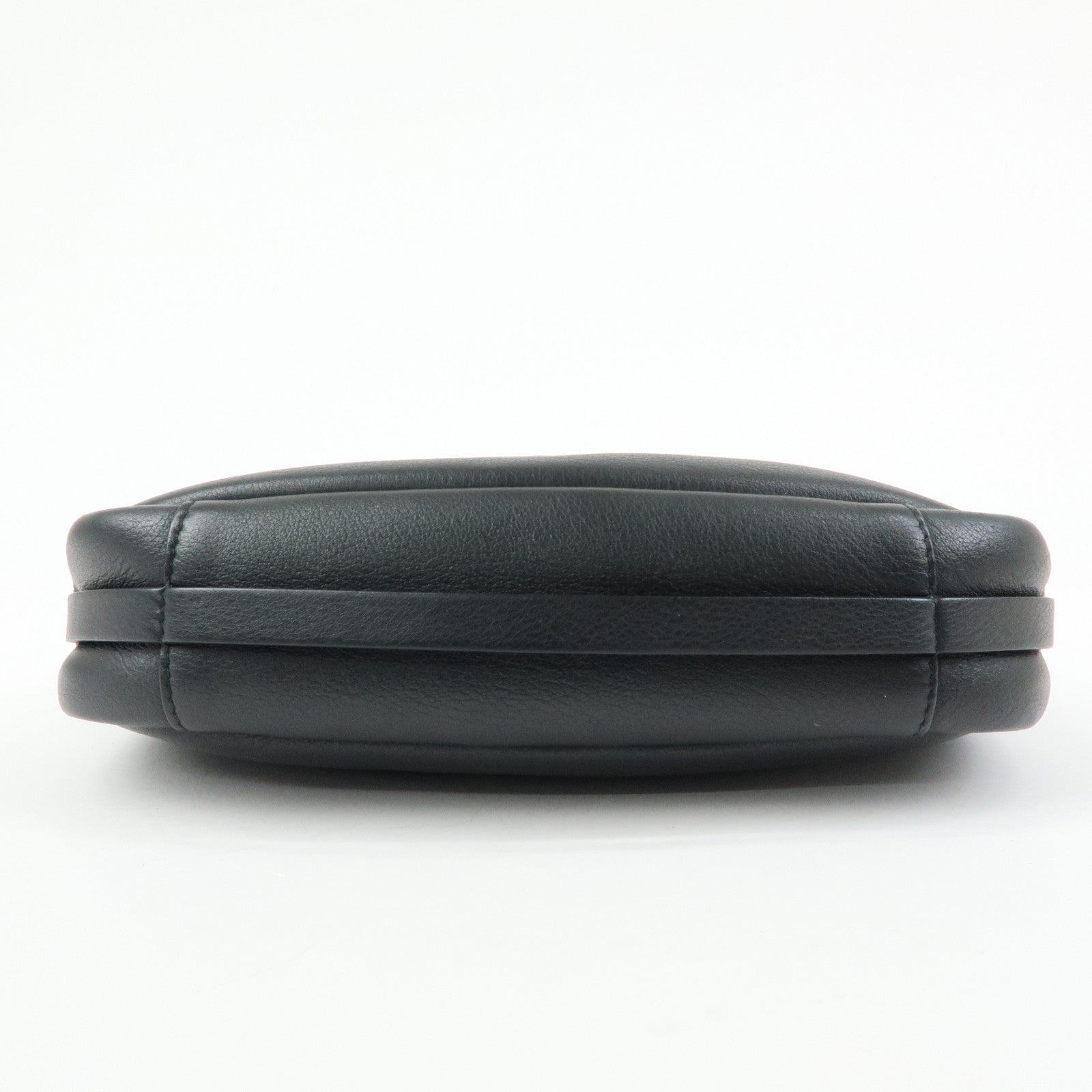 BALENCIAGA Everyday Camera Bag Leather Shoulder Bag S Black 489812