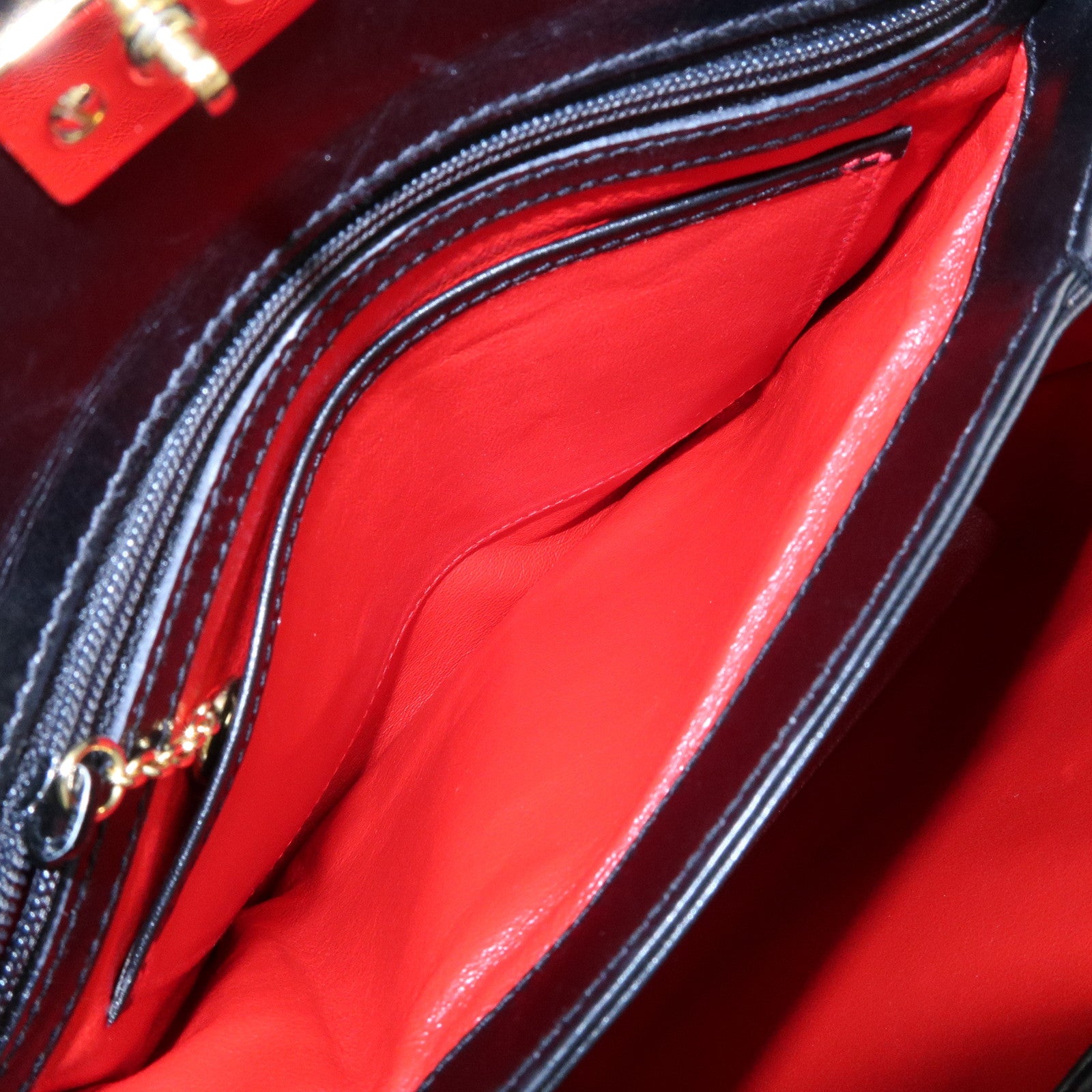 GUCCI Bamboo Leather Hand Bag Shoulder Bag Black 000・33・0175